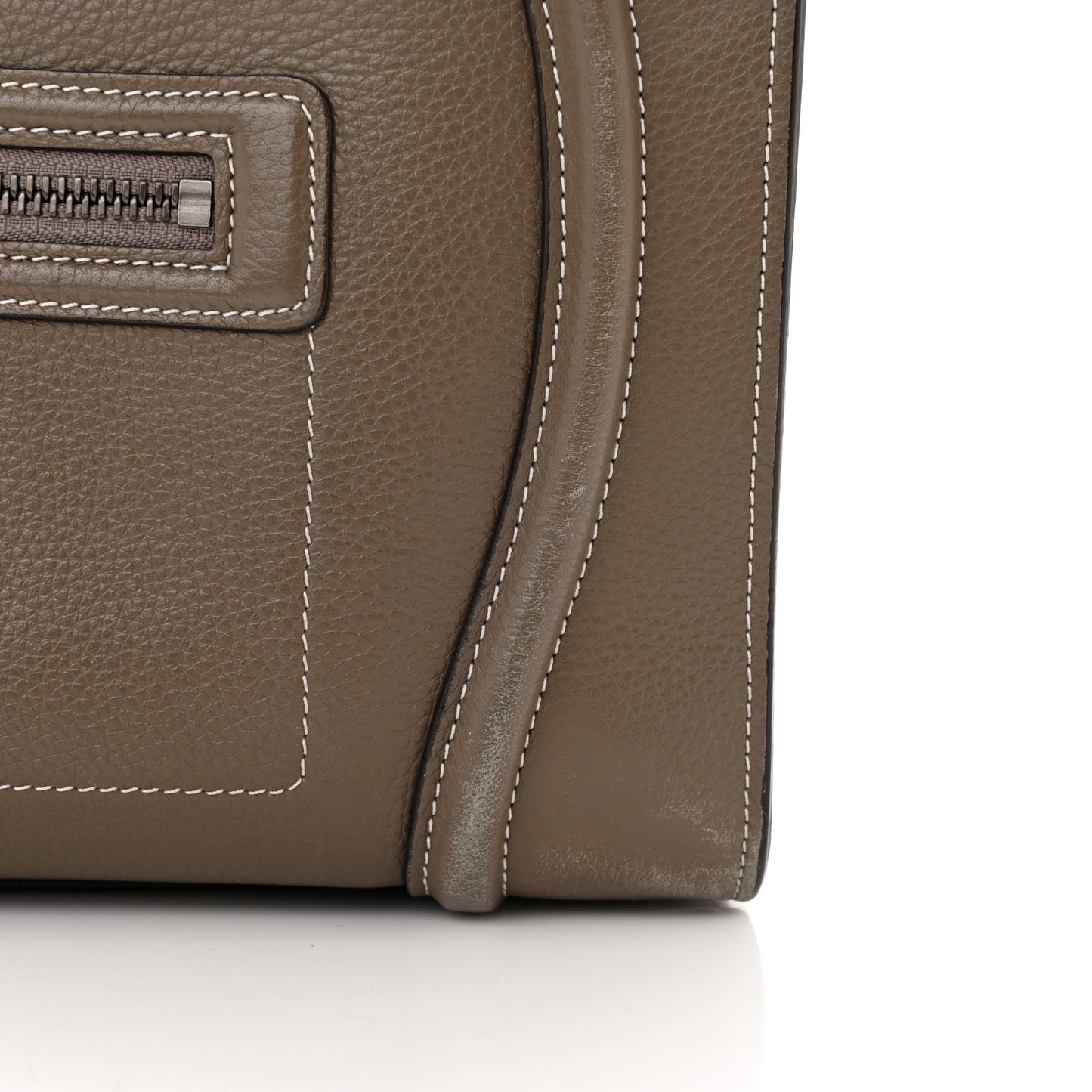 Drummed Calfskin Mini Luggage Souris