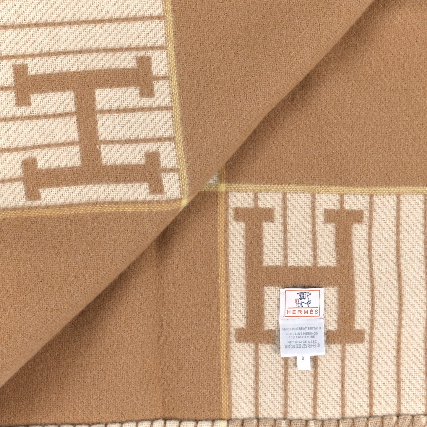 Wool Cashmere Avalon Passe-Passe Blanket Naturel