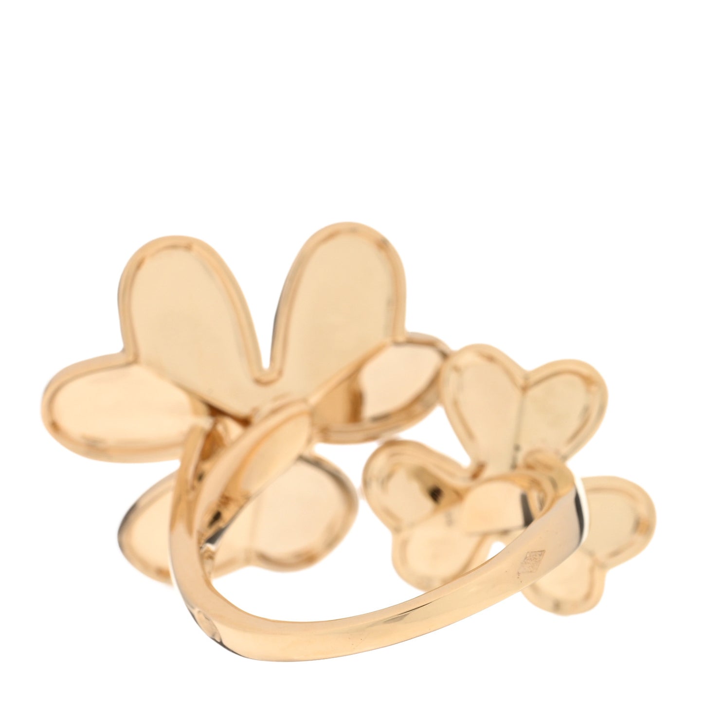 18K Yellow Gold Diamond Frivole Between The Finger Ring 55 7.25