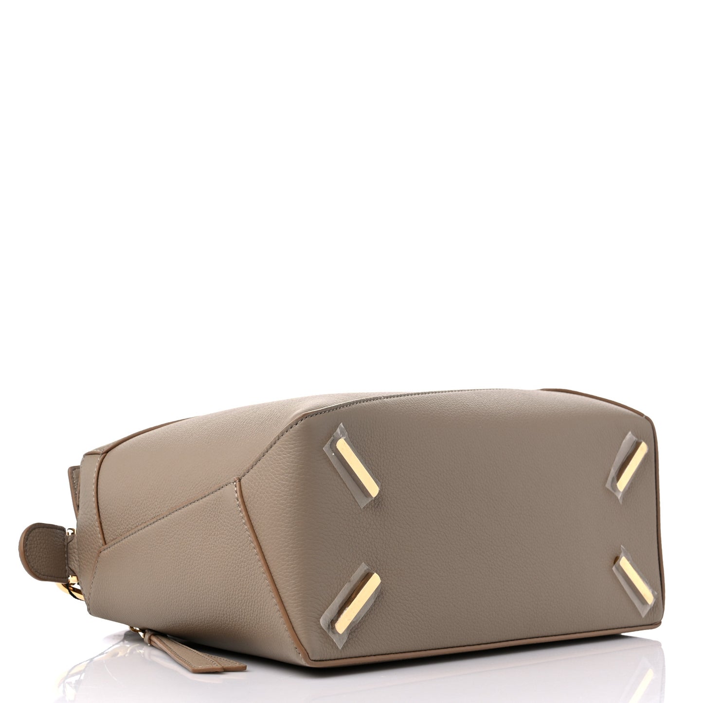 Grained Calfskin Small Puzzle Edge Bag Sand