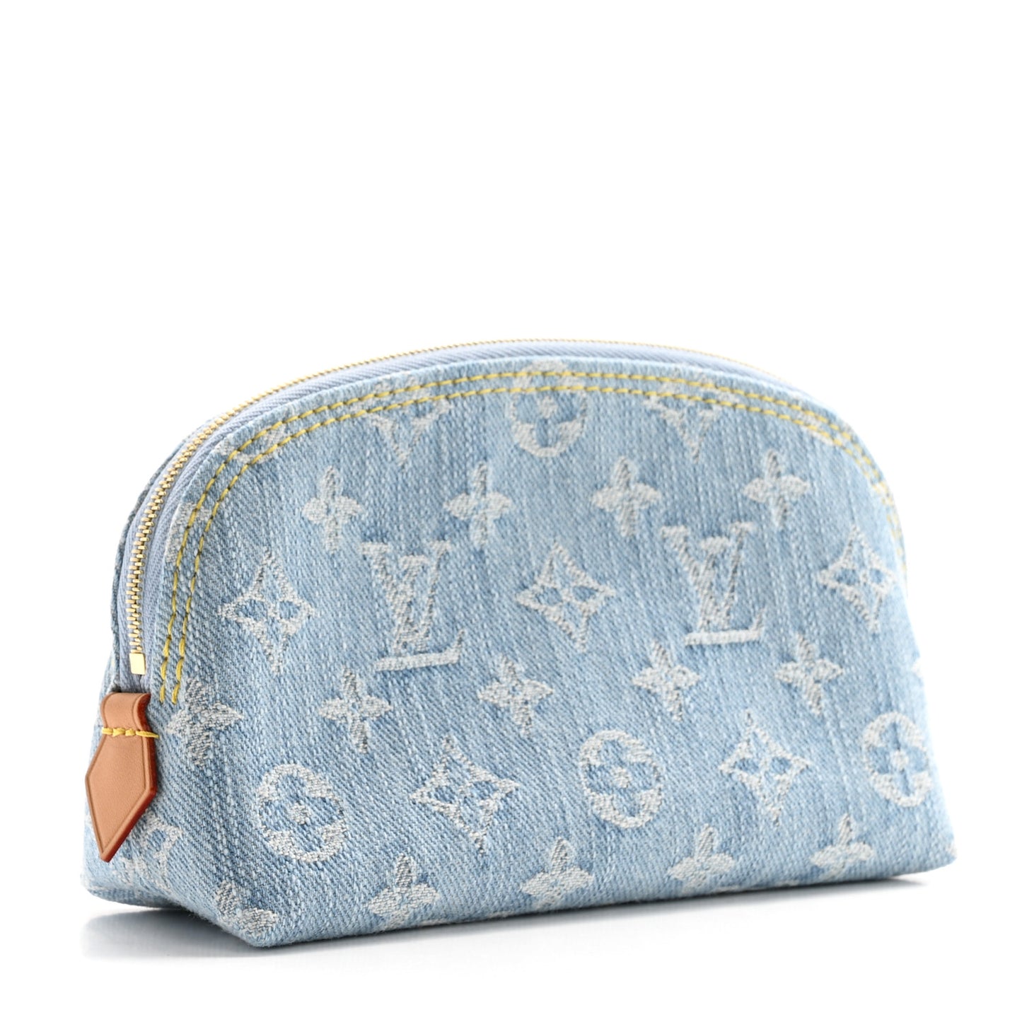 Denim Monogram Pochette Cosmetique PM Sky Blue
