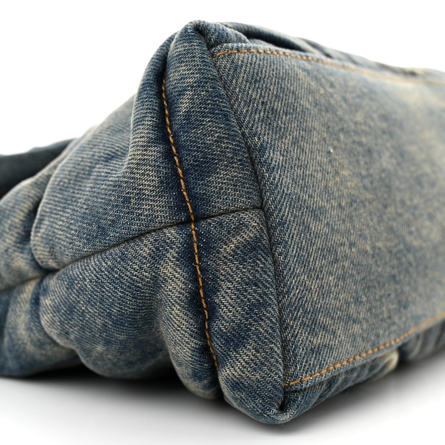 Saint Laurent Denim Quilted Small Loulou Puffer Monogram Chain Satchel Blue Cinnamon 9 of 12