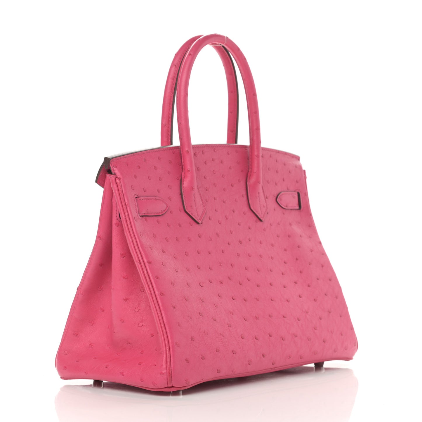 Ostrich Birkin 30 Rose Tyrien