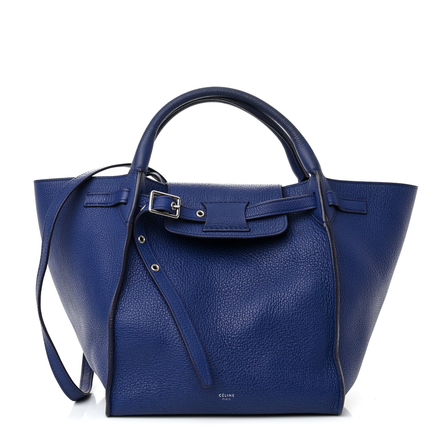 Supple Grained Calfskin Small Big Bag Cobalt