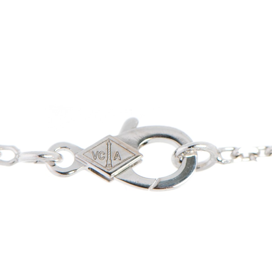 Van Cleef & Arpels 18K White Gold Diamond Large Frivole Pendant Necklace 5 of 5