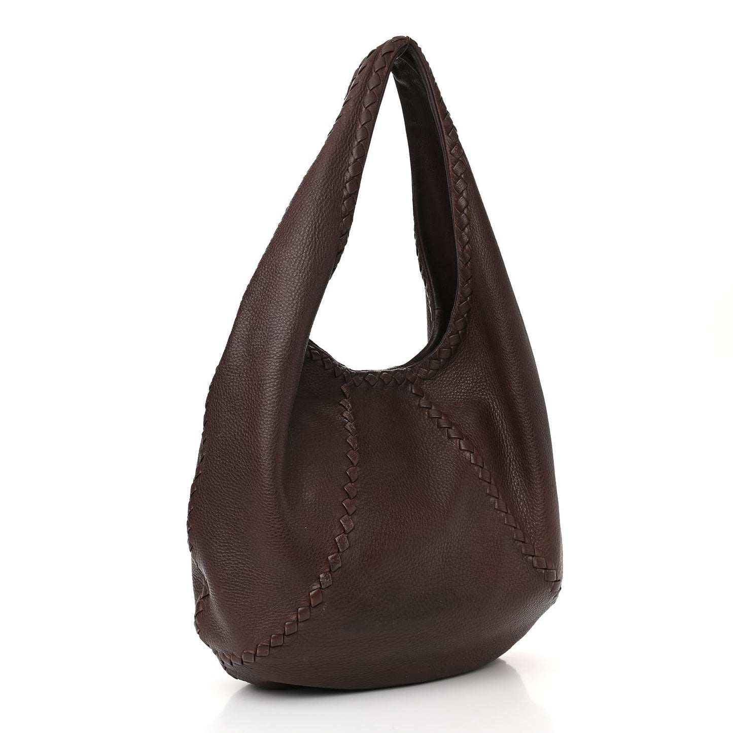 Cervo Deerskin Large Hobo Truffle