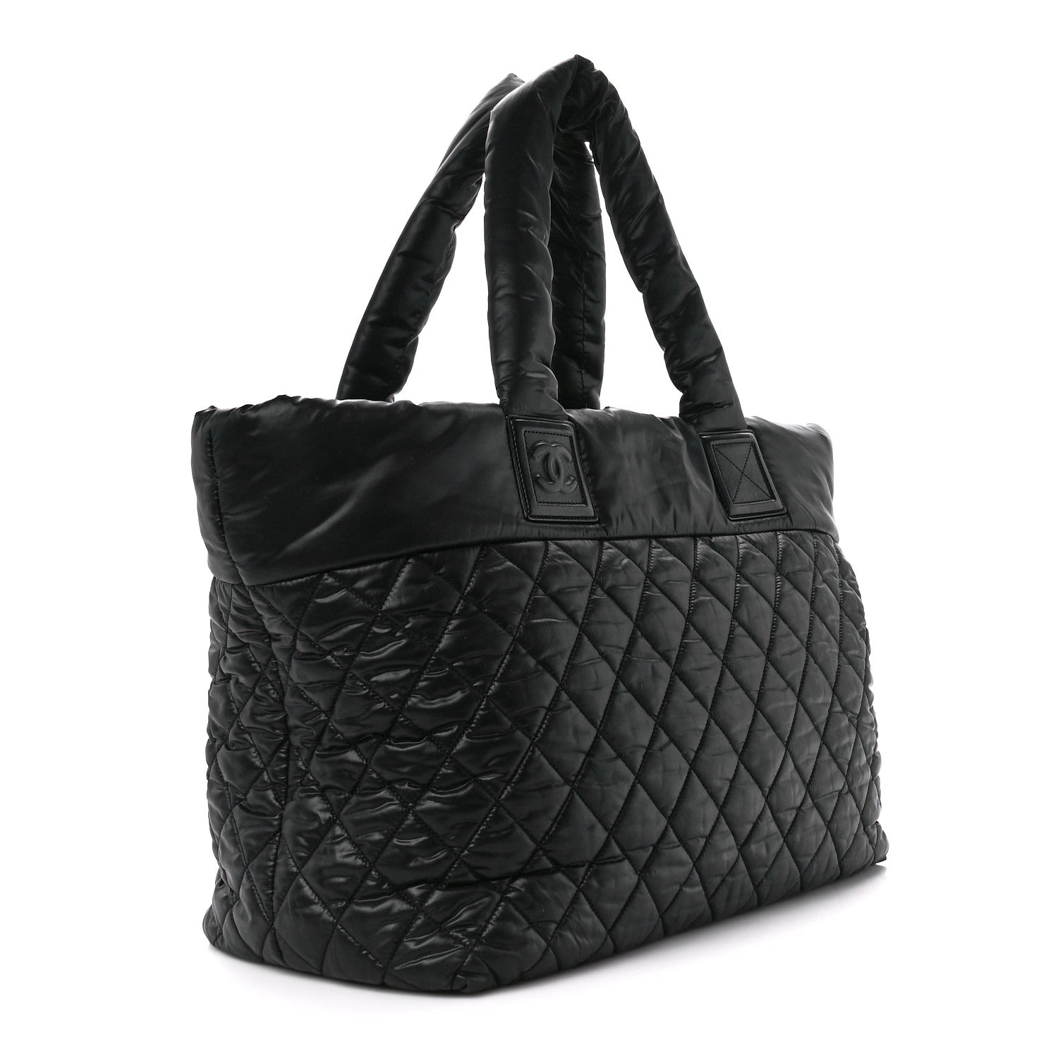 Chanel Nylon Quilted Large Coco Cocoon Tote Black 3 of 12