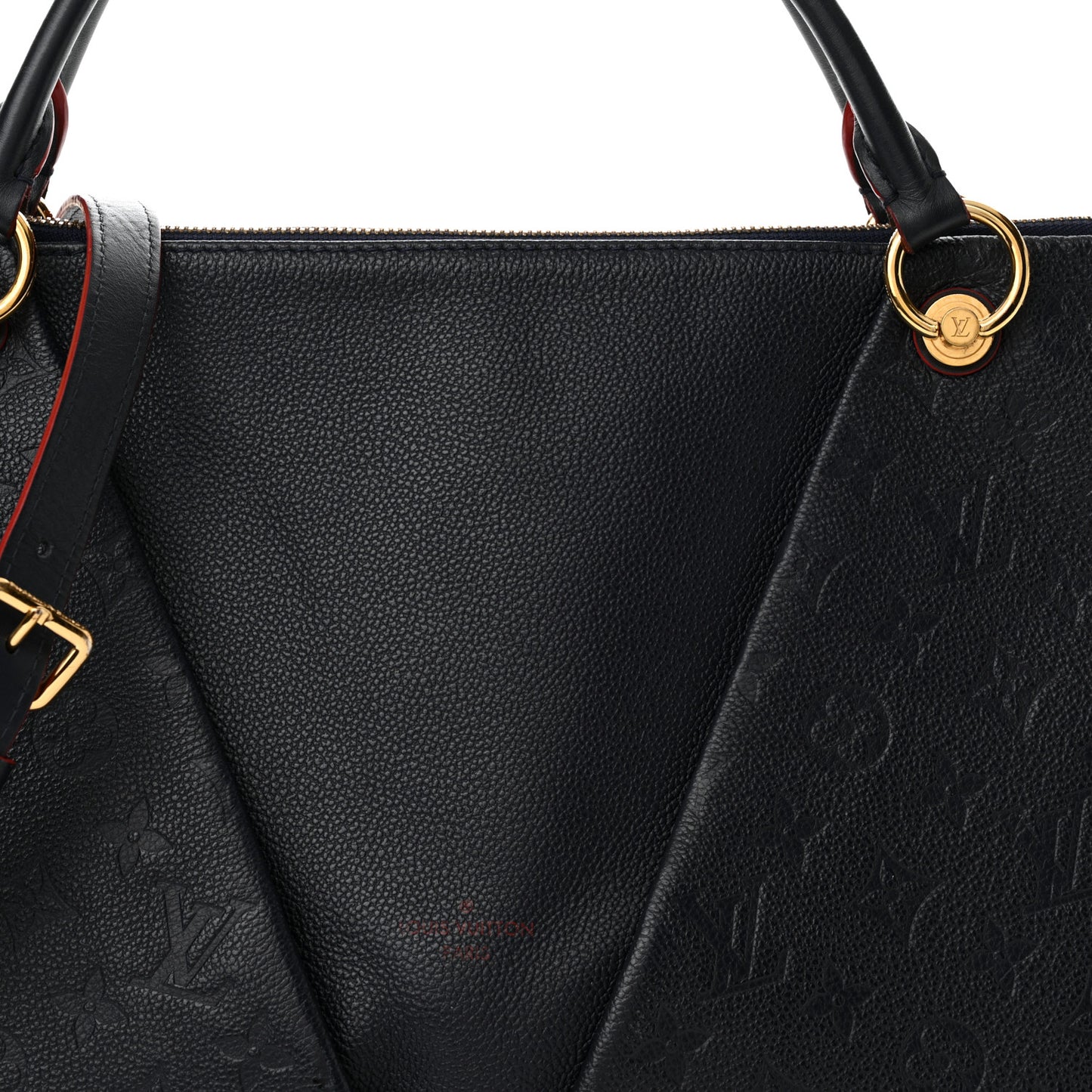 Empreinte V Tote MM Marine Rouge