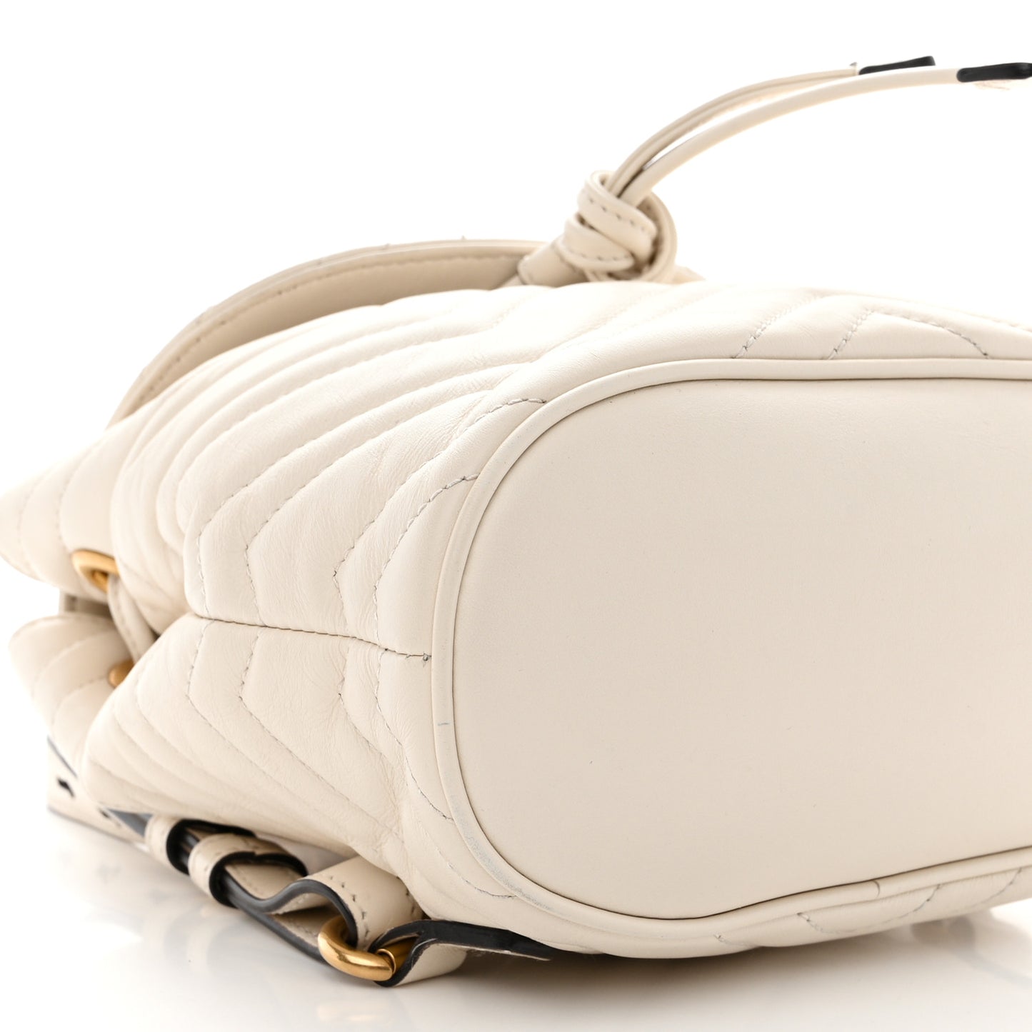 Calfskin Matelasse GG Marmont Flap Backpack White