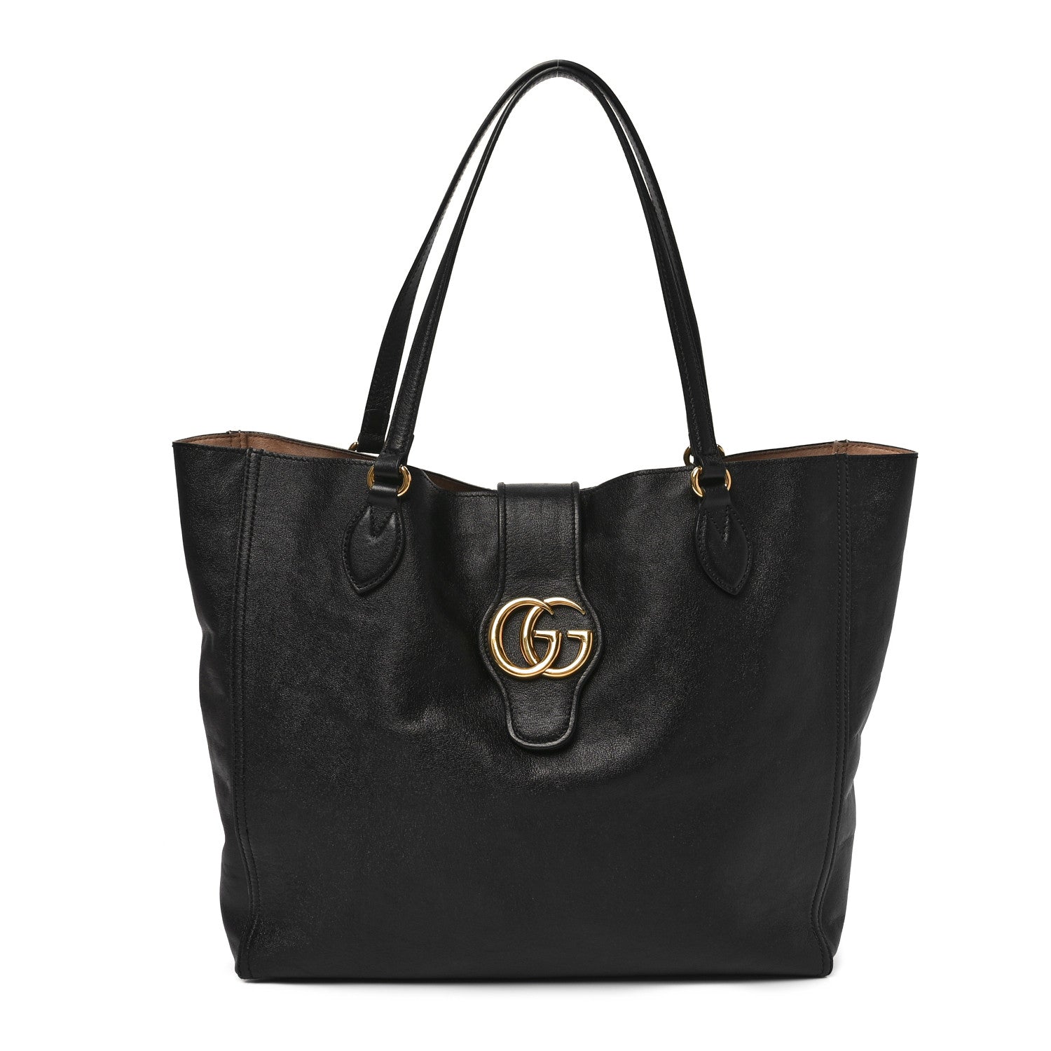 Gucci New Sakai Calfskin Lux Medium Dahlia Tote Black 1794548