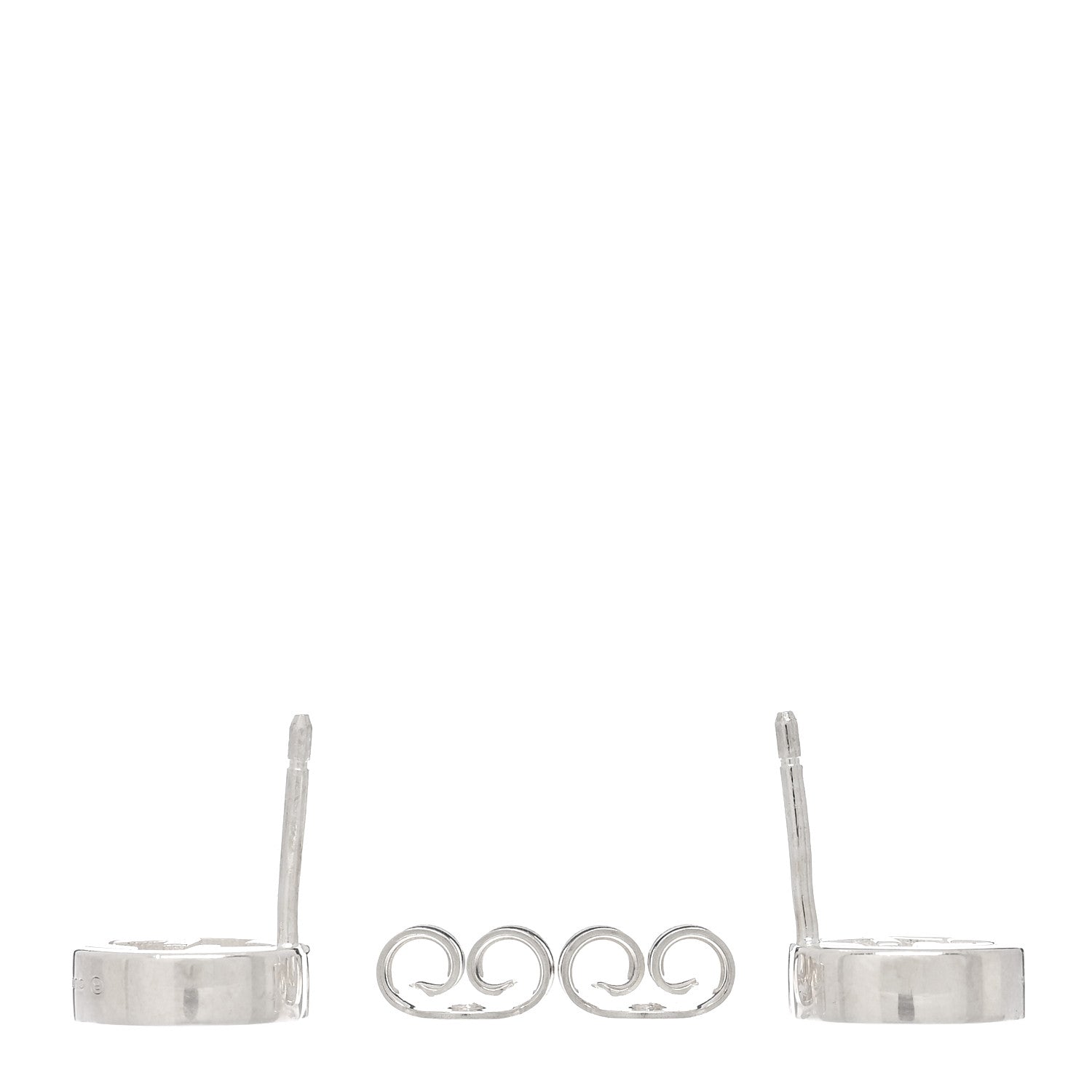 Gucci Sterling Silver Interlocking GG Stud Earrings 3 of 4