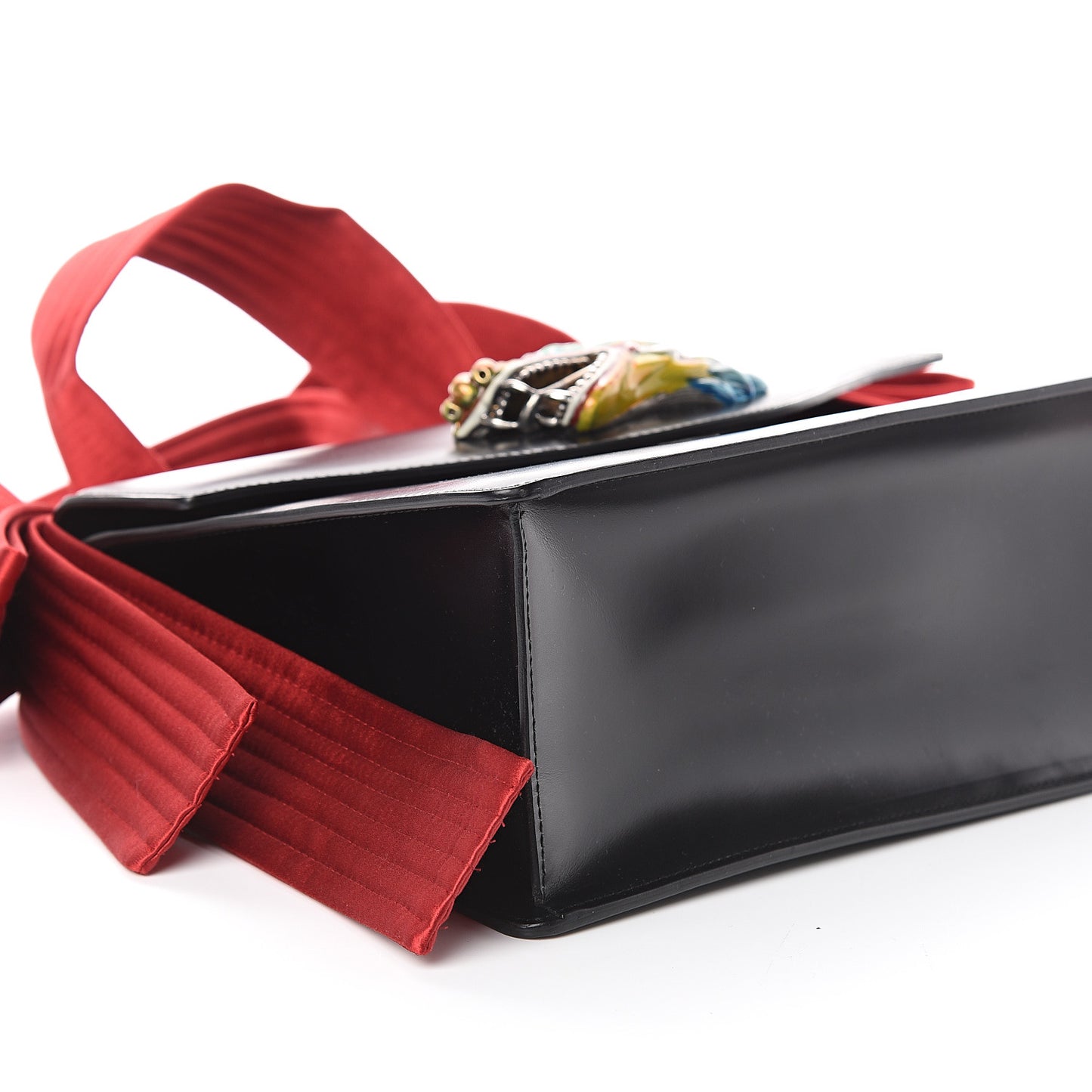 Calfskin Naga Dragon Small Shoulder Bag Black