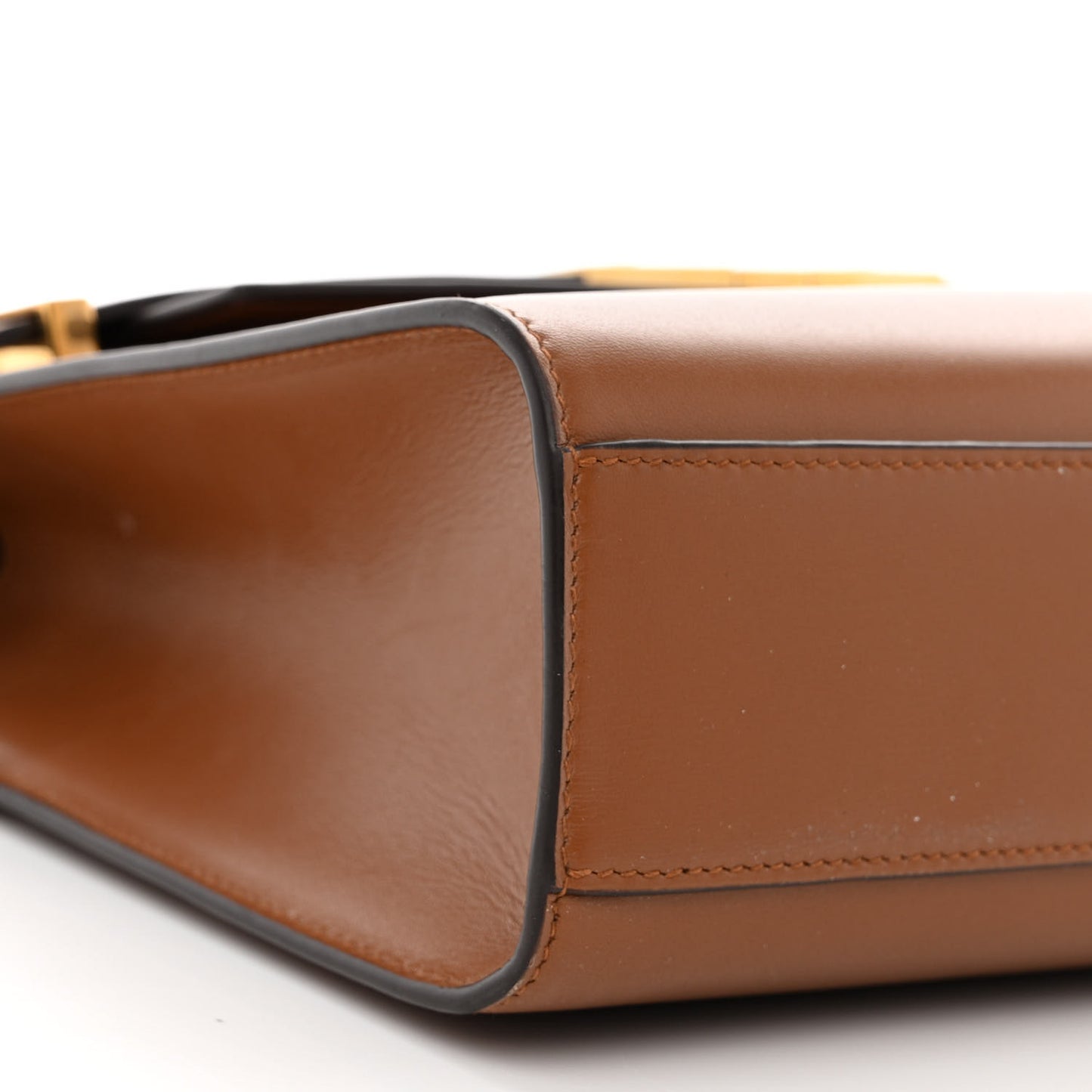 Smooth Calfskin Small Manhattan Shoulder Bag Cognac