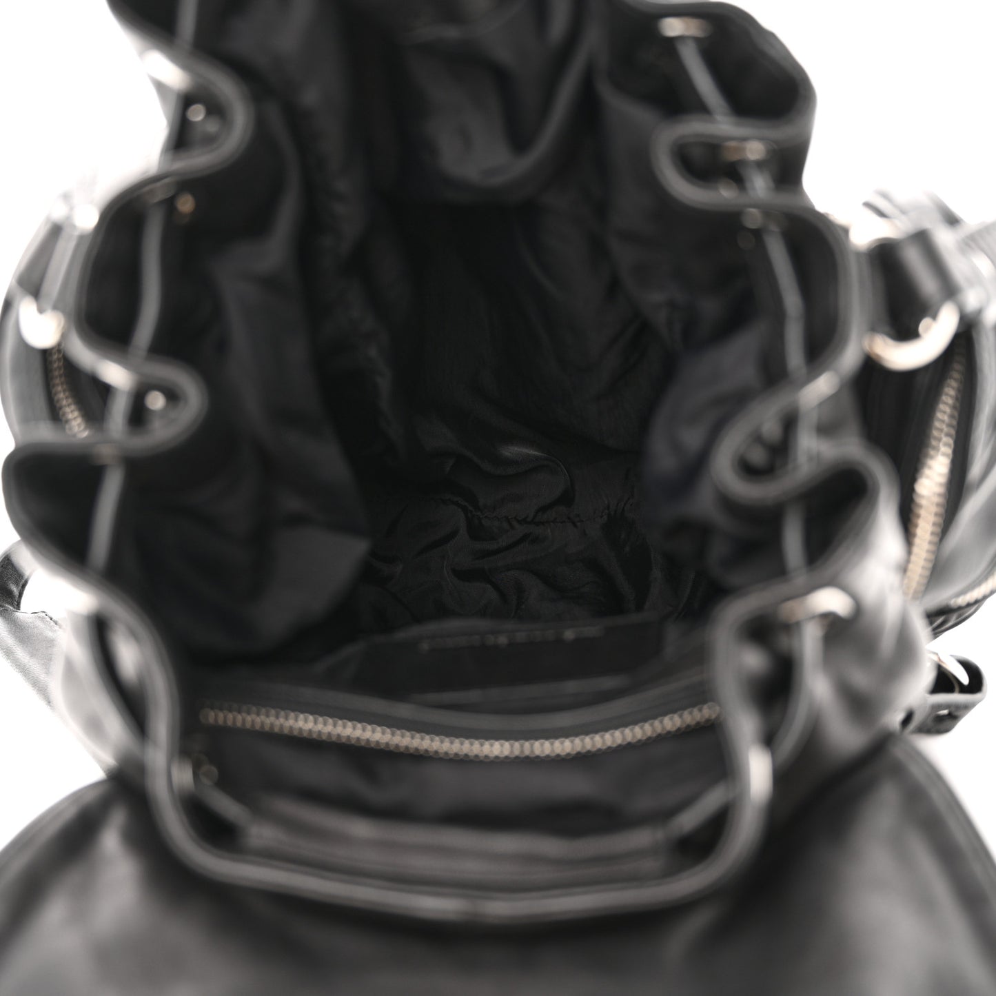 Lambskin Marti Backpack Bag Washed Black Rhodium Hardware