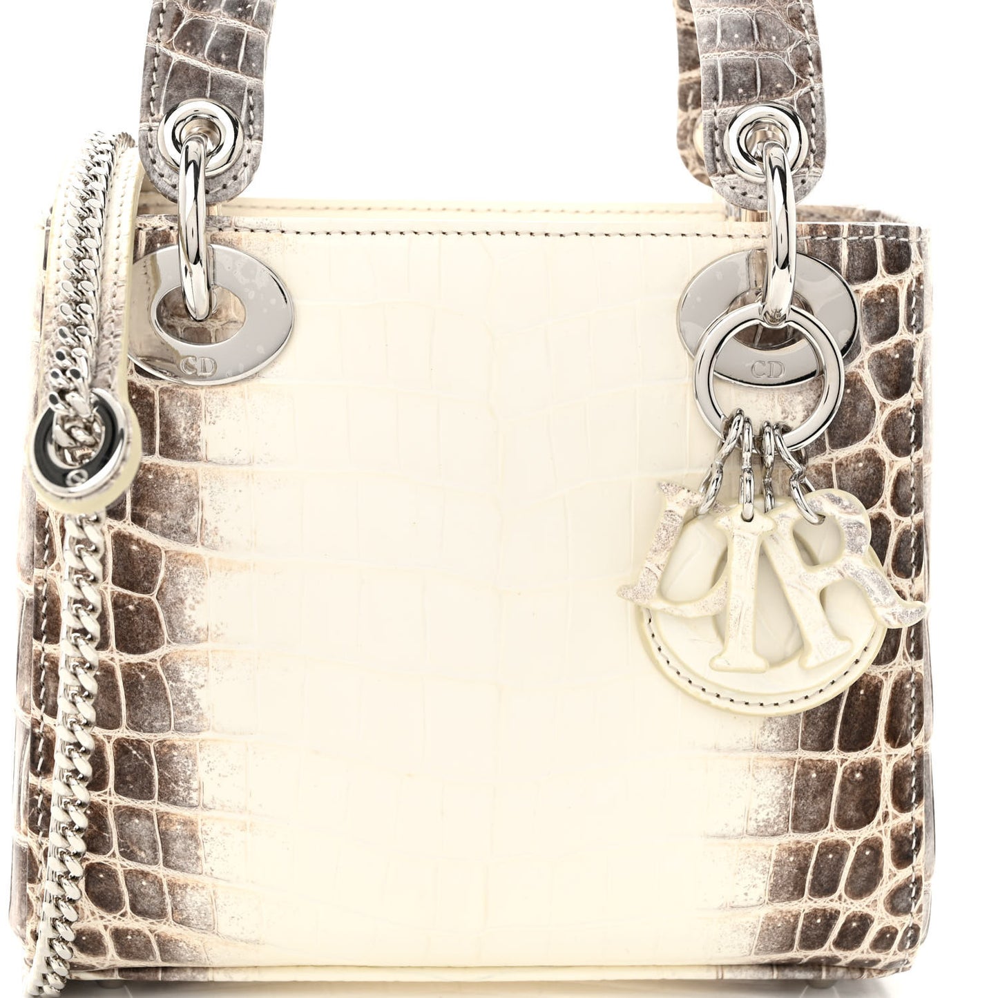 Niloticus Crocodile Himalaya Mini Lady Dior White