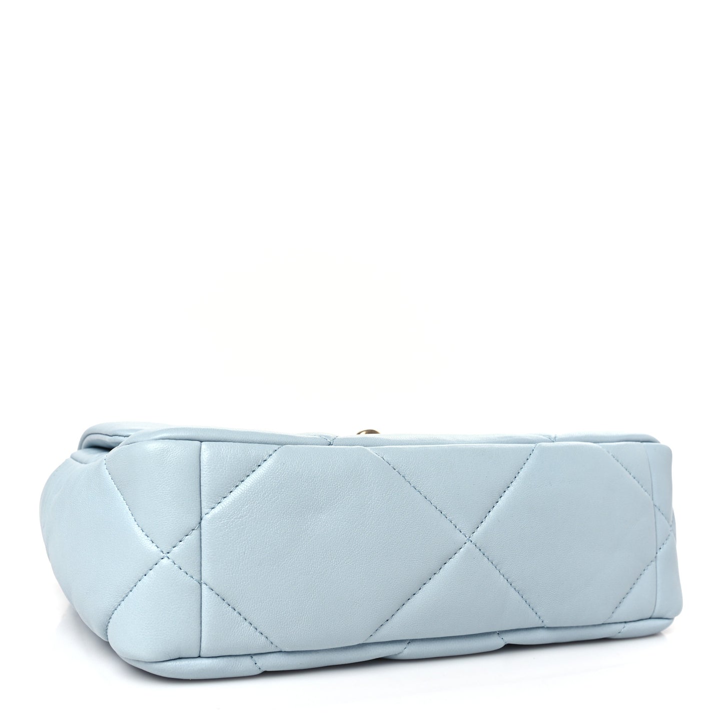 Lambskin Quilted Medium Chanel 19 Flap Light Blue