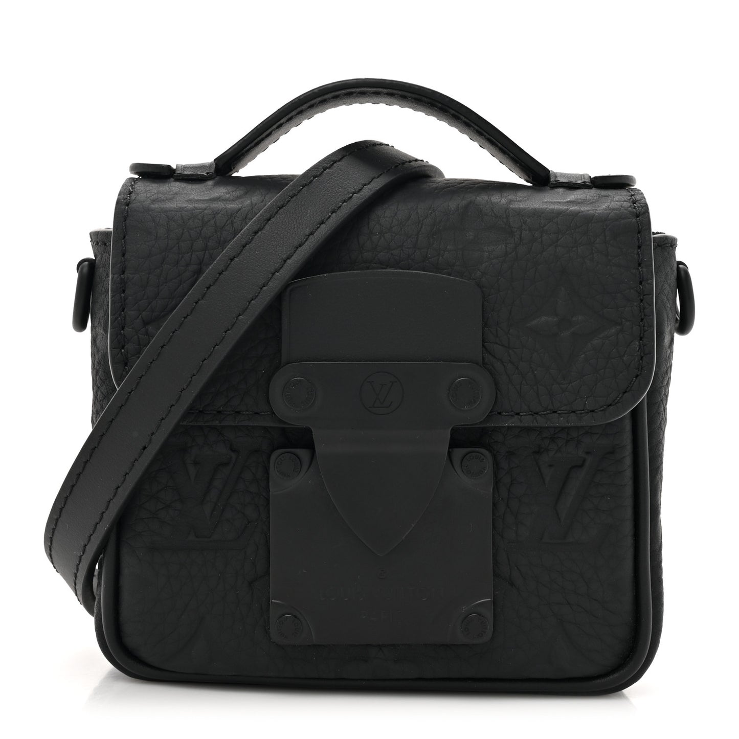 Taurillon Monogram Pico S Lock Ultra Black