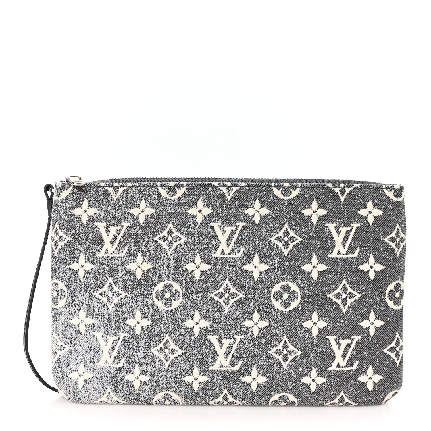 LOUIS VUITTON シルバー スキニーパンツ Louis Vuitton Denim Monogram Jacquard Neverfull MM GM Pochette
