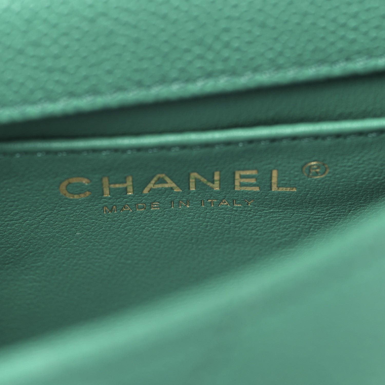 Chanel Caviar Quilted Sweetheart Mini Rectangular Flap Green 6 of 10