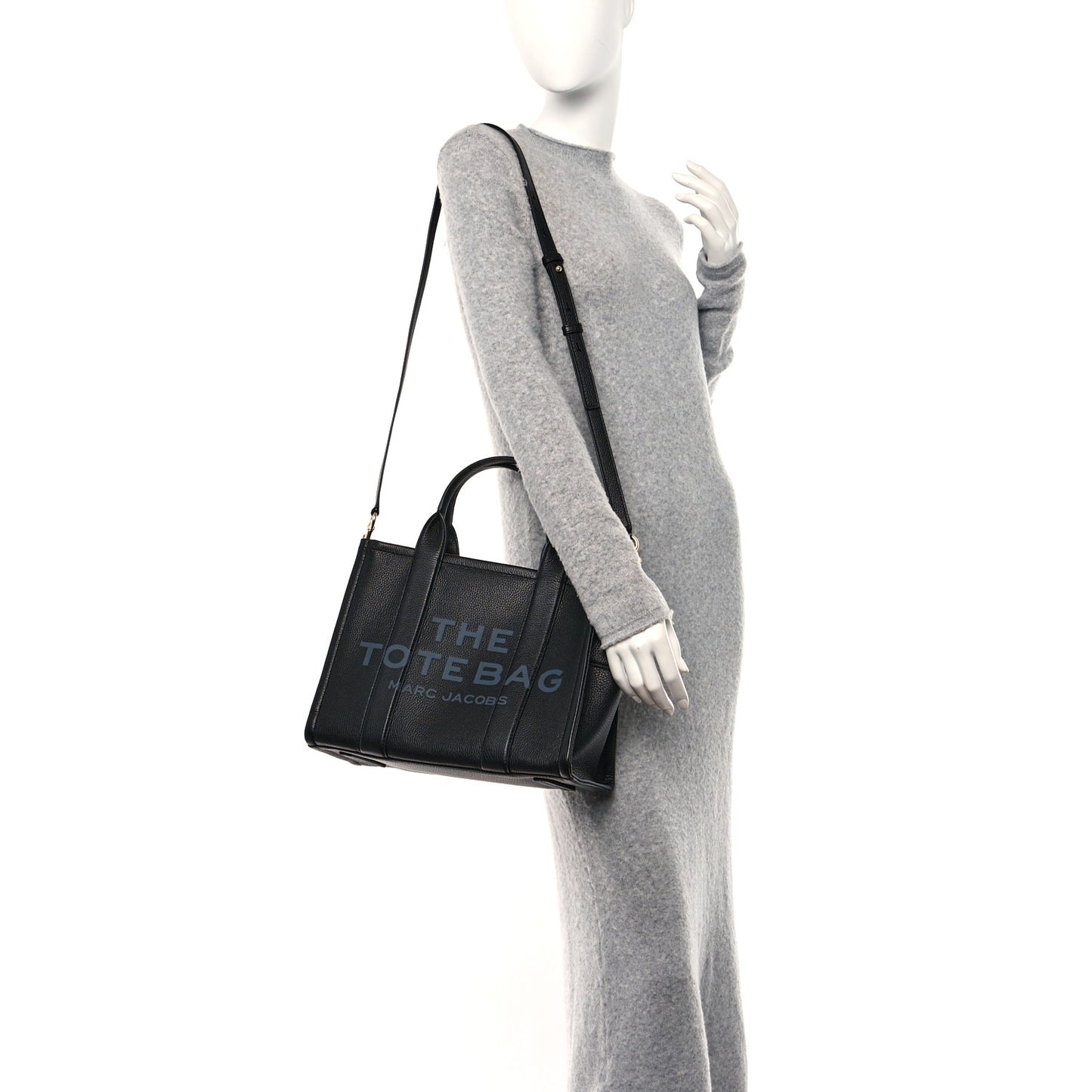 Grained Calfskin Medium The Tote Bag Black