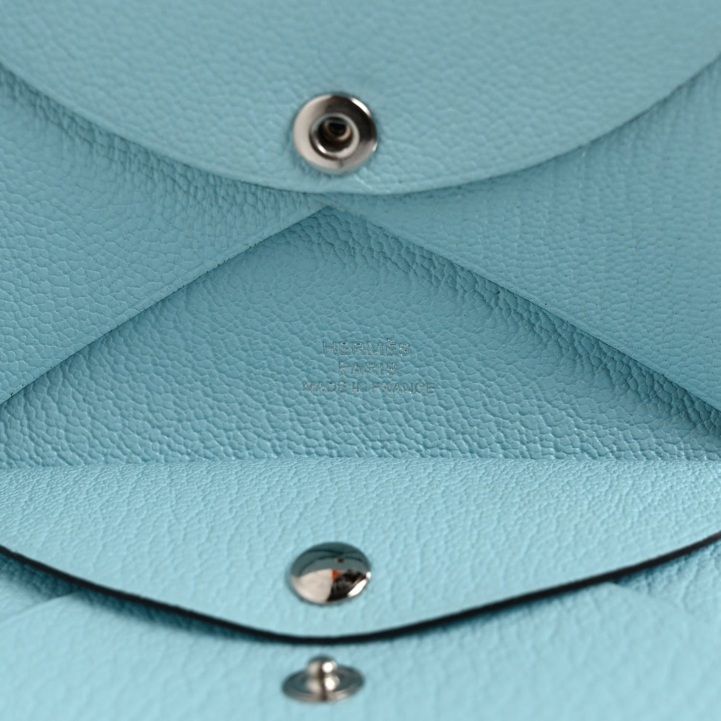 Chevre Mysore Calvi Duo Card Case Bleu Zephyr