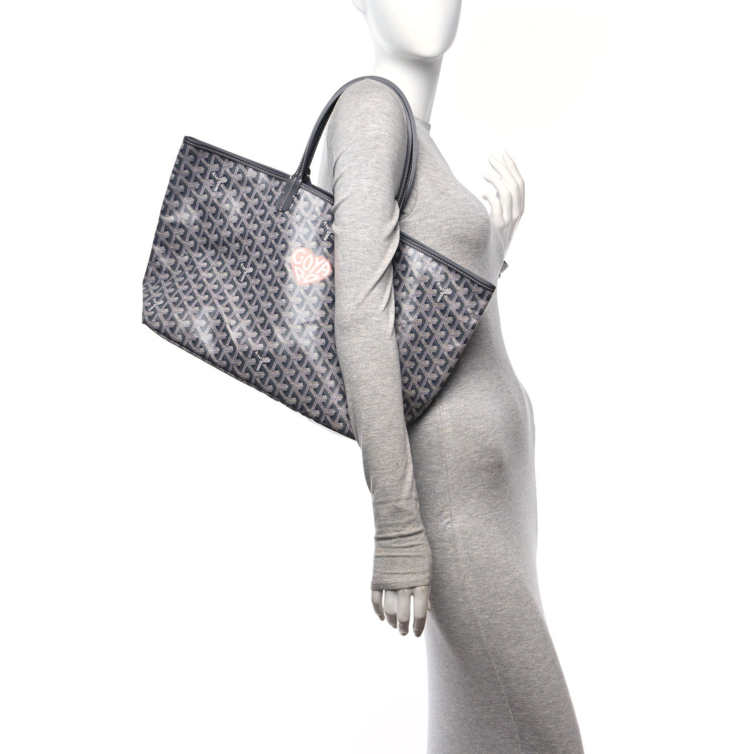 Goyard Goyardine Heart Saint Louis PM Grey 3 of 10