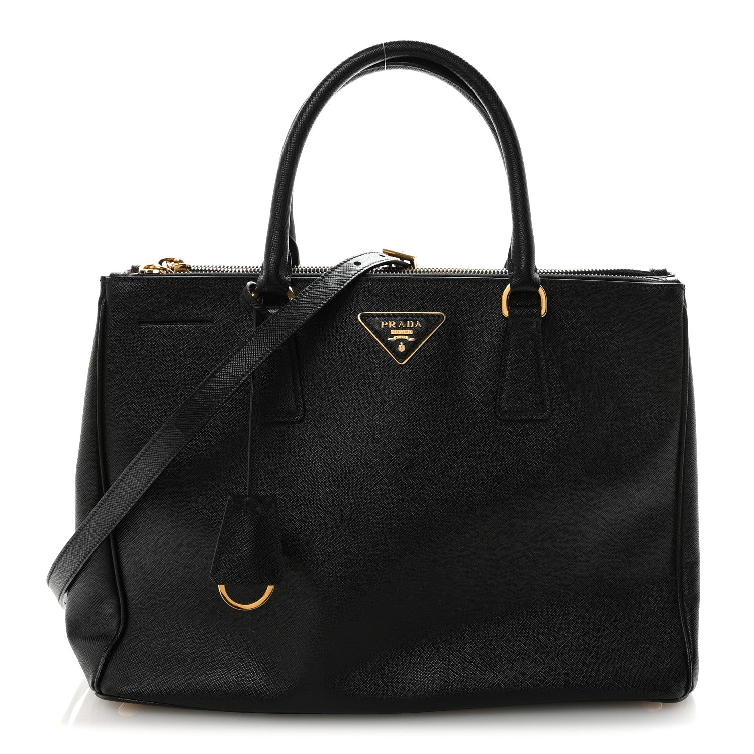 PRADA ブラック トートバッグ ブラック レザー トートバッグ | PRADA - 日本