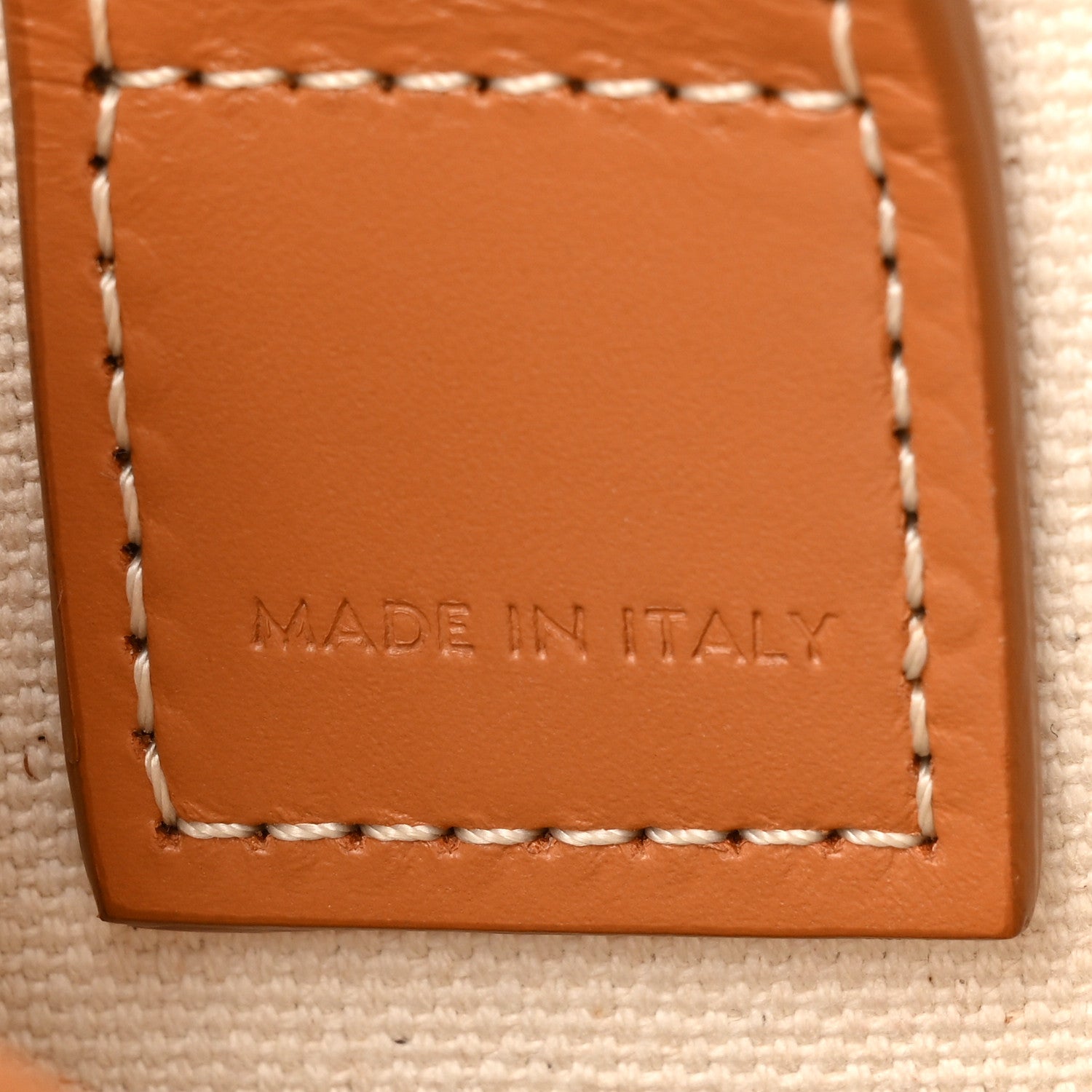 Celine Canvas Calfskin Mini Vertical Cabas Natural Tan 6 of 18