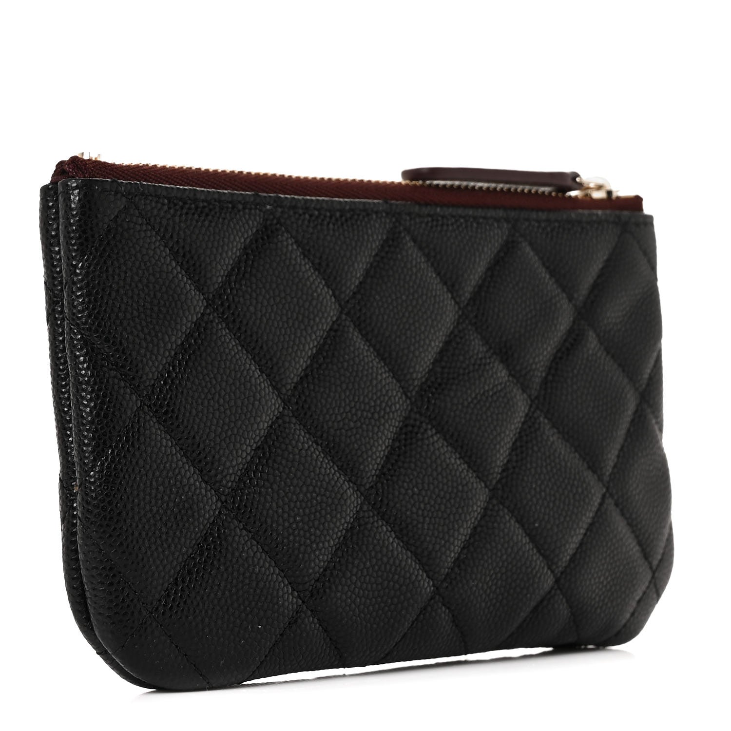 Chanel Caviar Quilted Small Cosmetic Case Black 3 of 9
