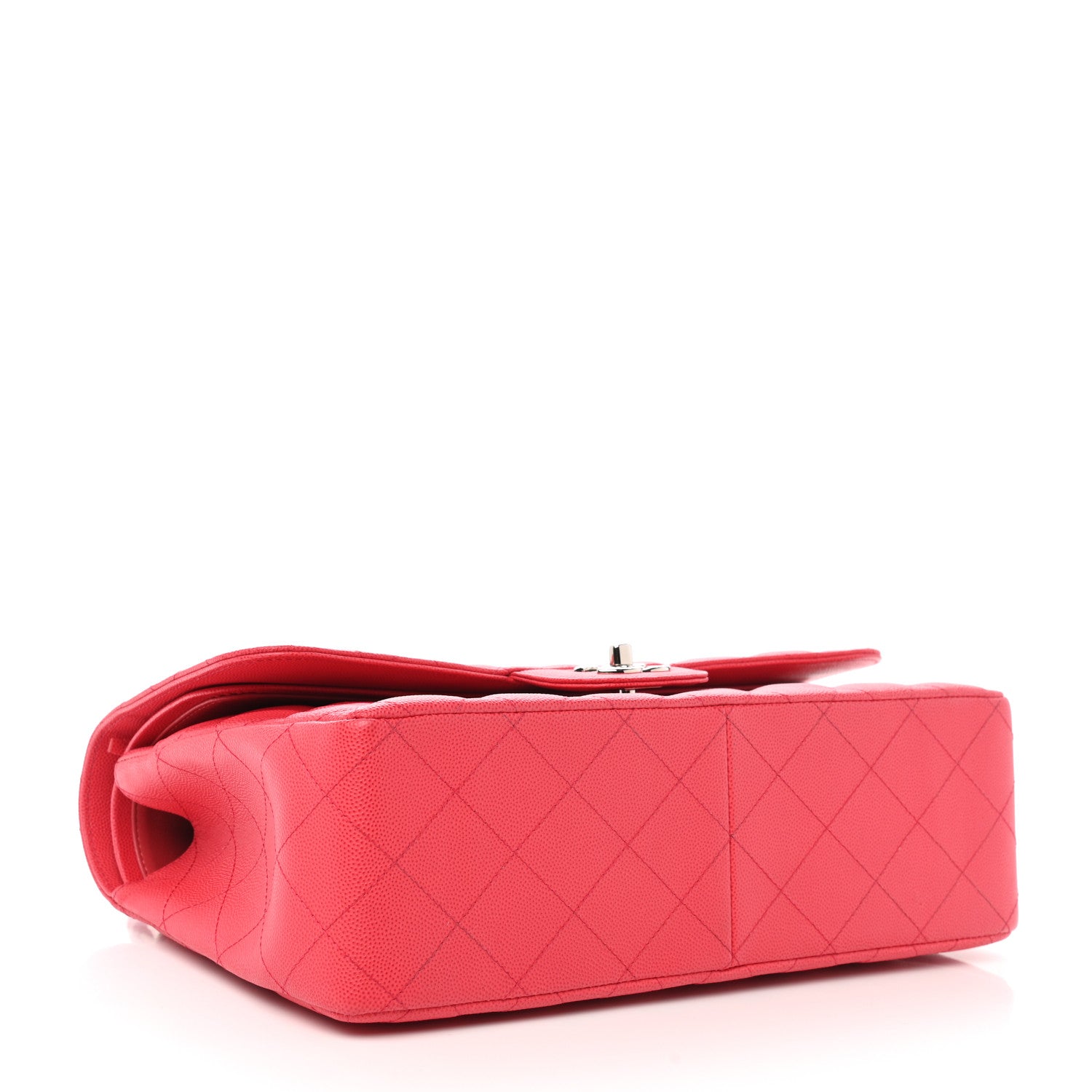 Chanel Caviar Quilted Jumbo Double Flap Dark Pink 3 of 10