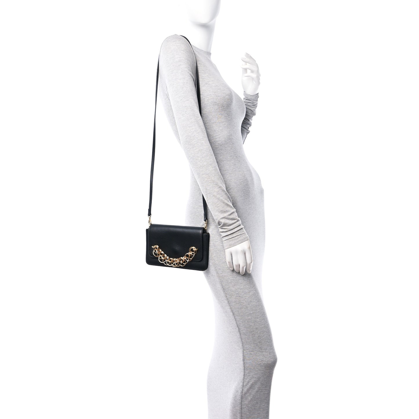 Smooth Calfskin Drew Bijou Clutch Black