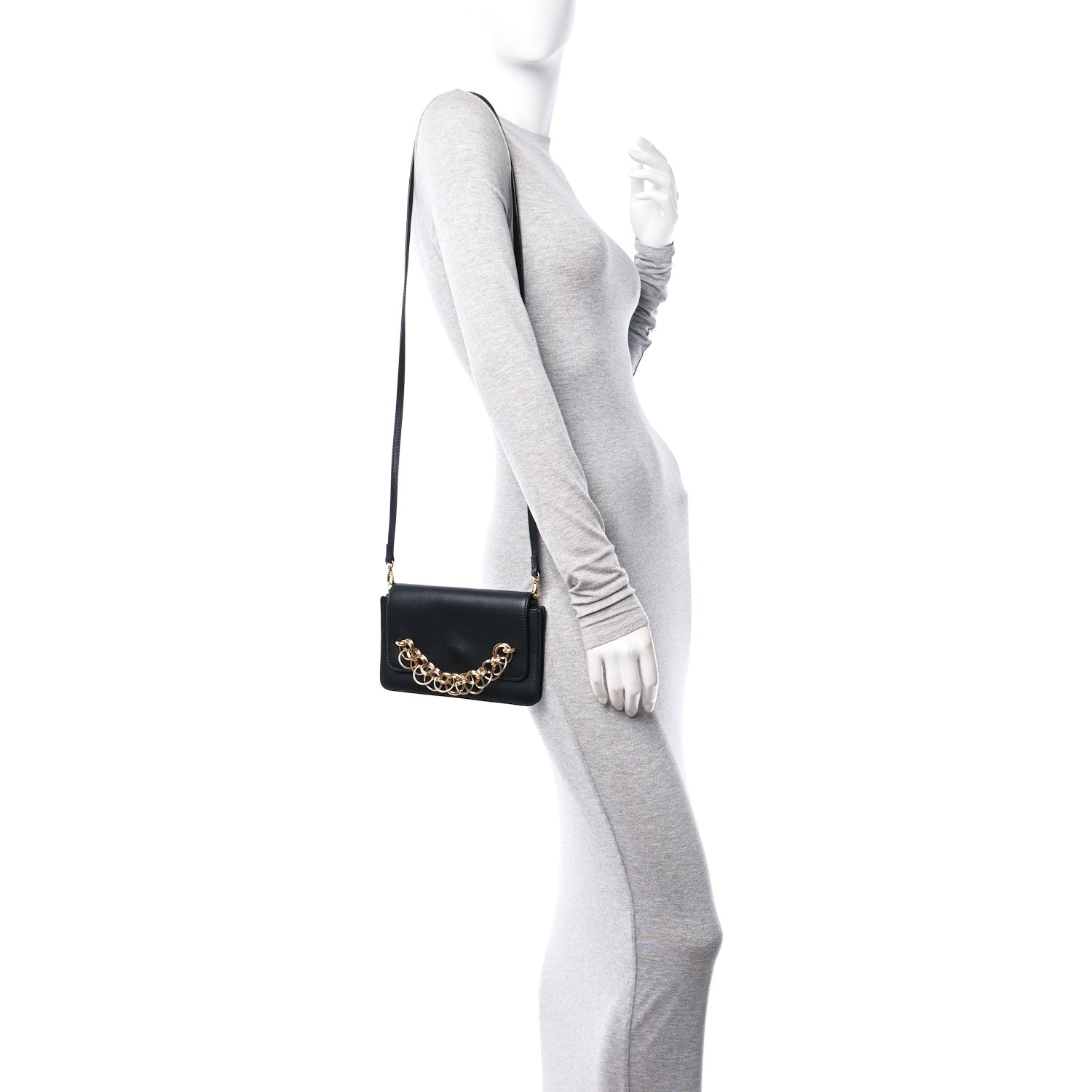 Chloe Smooth Calfskin Drew Bijou Clutch Black 2 of 10