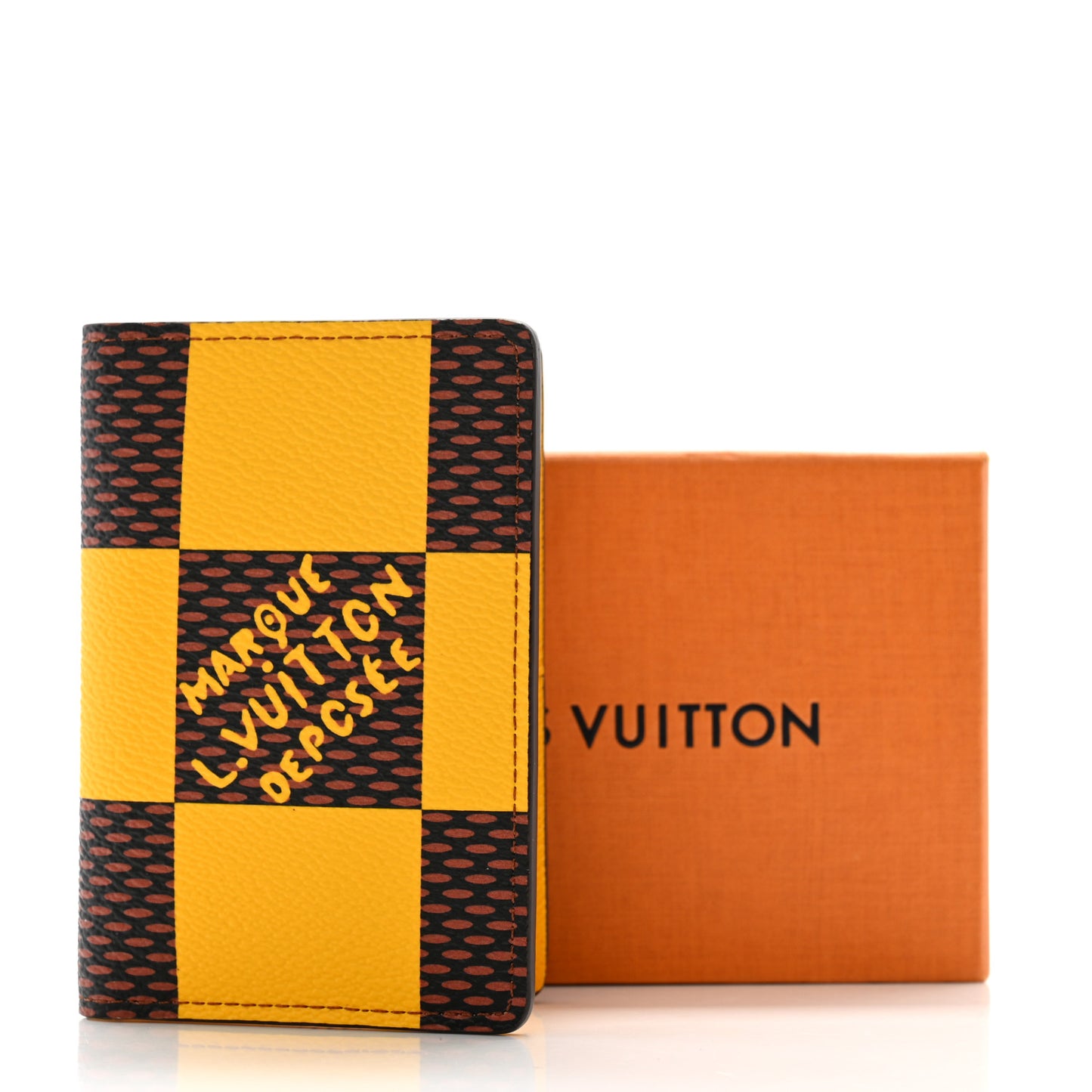 Damier Pop Pocket Organizer NM Yellow