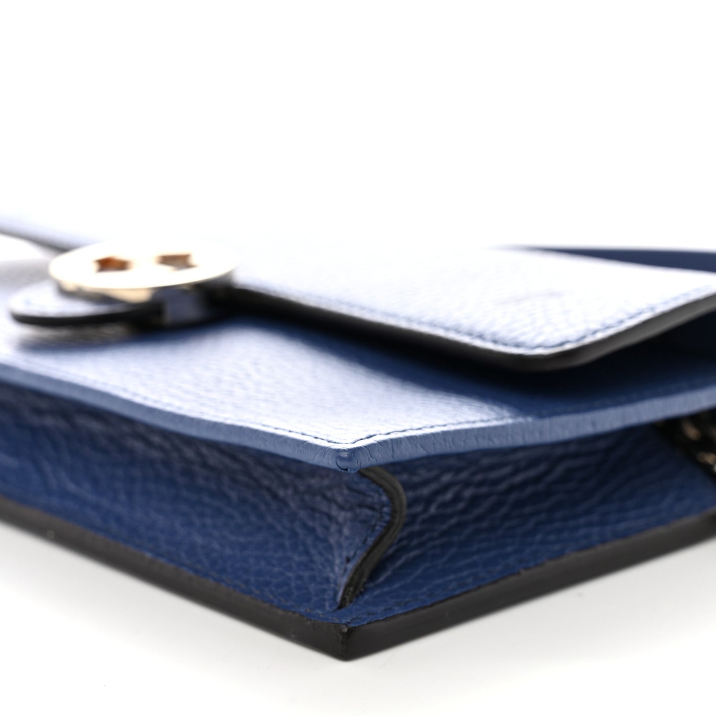 Dollar Calfskin Interlocking G Chain Wallet Caspian