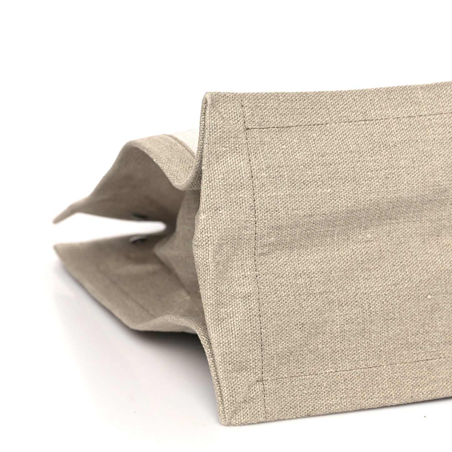 Linen Calfskin Rive Gauche Tote Optic White