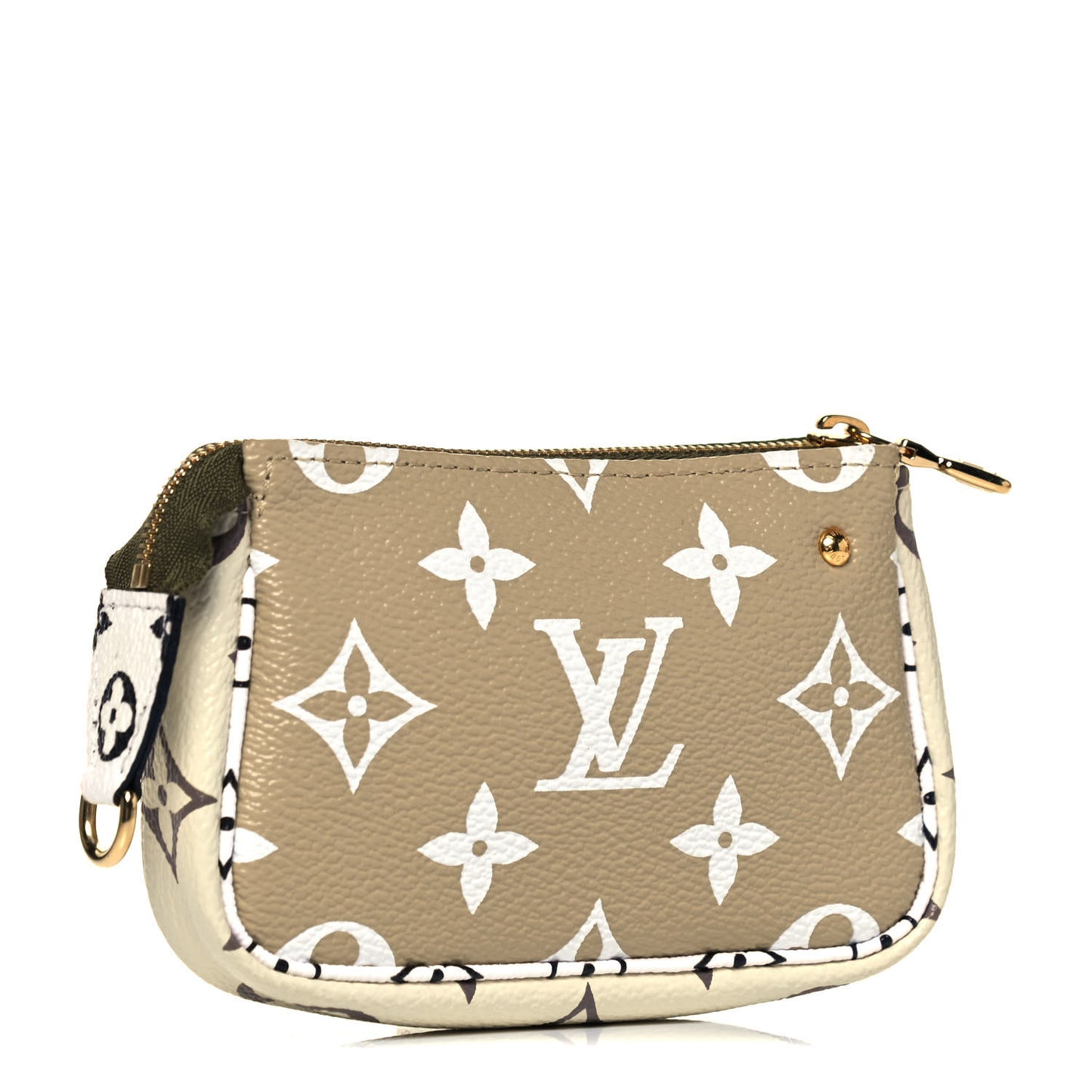 Monogram Giant Micro Pochette Accessories Kaki White