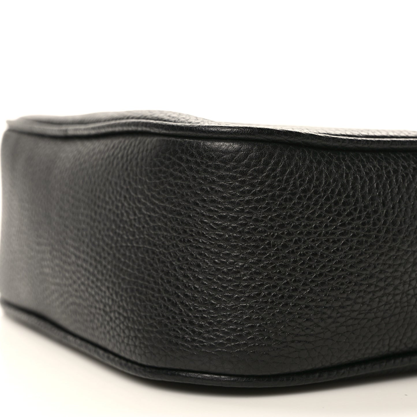 Pebbled Calfskin Small Soho Disco Bag Black
