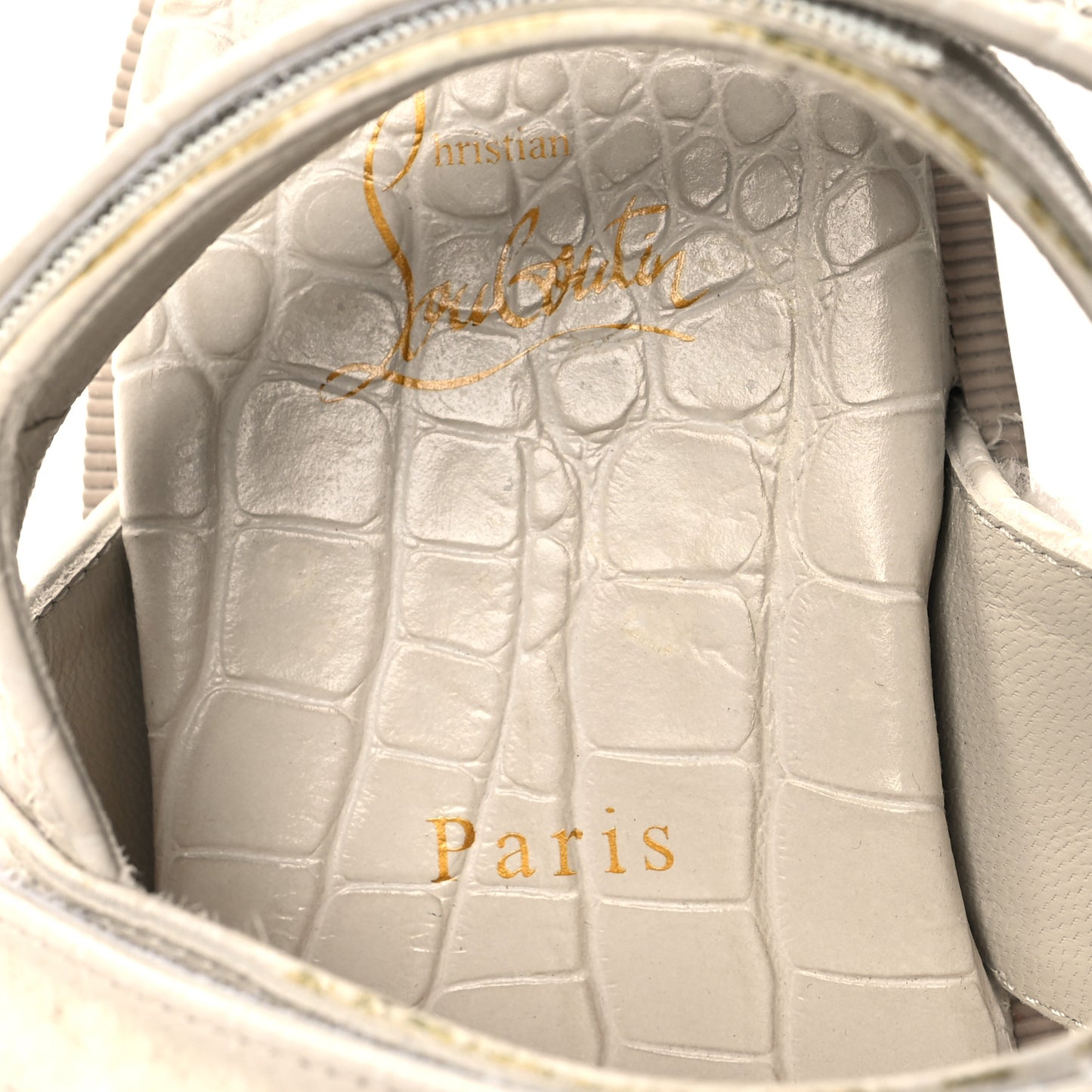 Shearling Lock Sandals 38 White