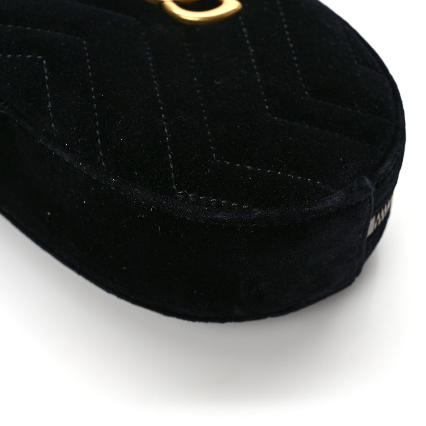 Velvet Matelasse GG Marmont Belt Bag 75 30 Black