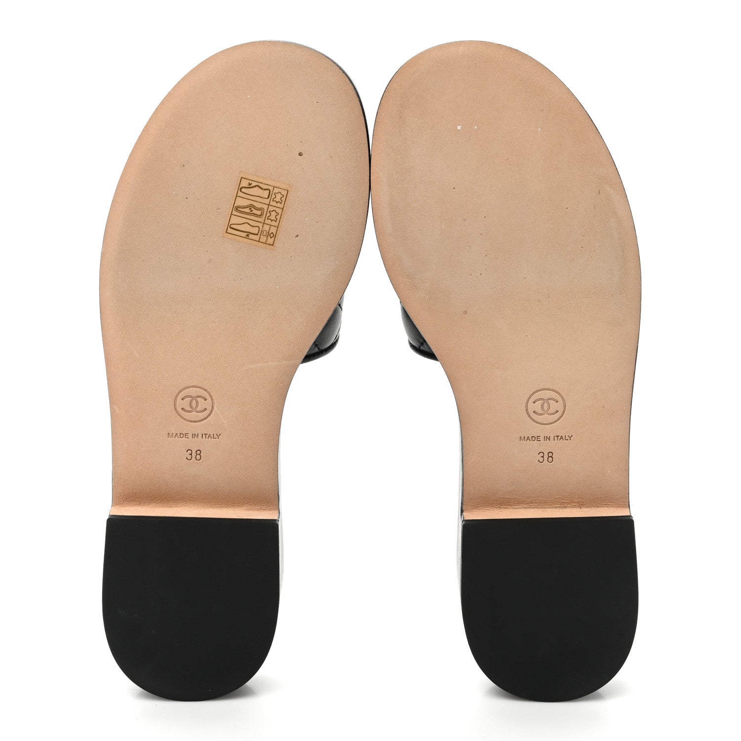 Chanel Lambskin Quilted CC Mules 38 Black 5 of 8