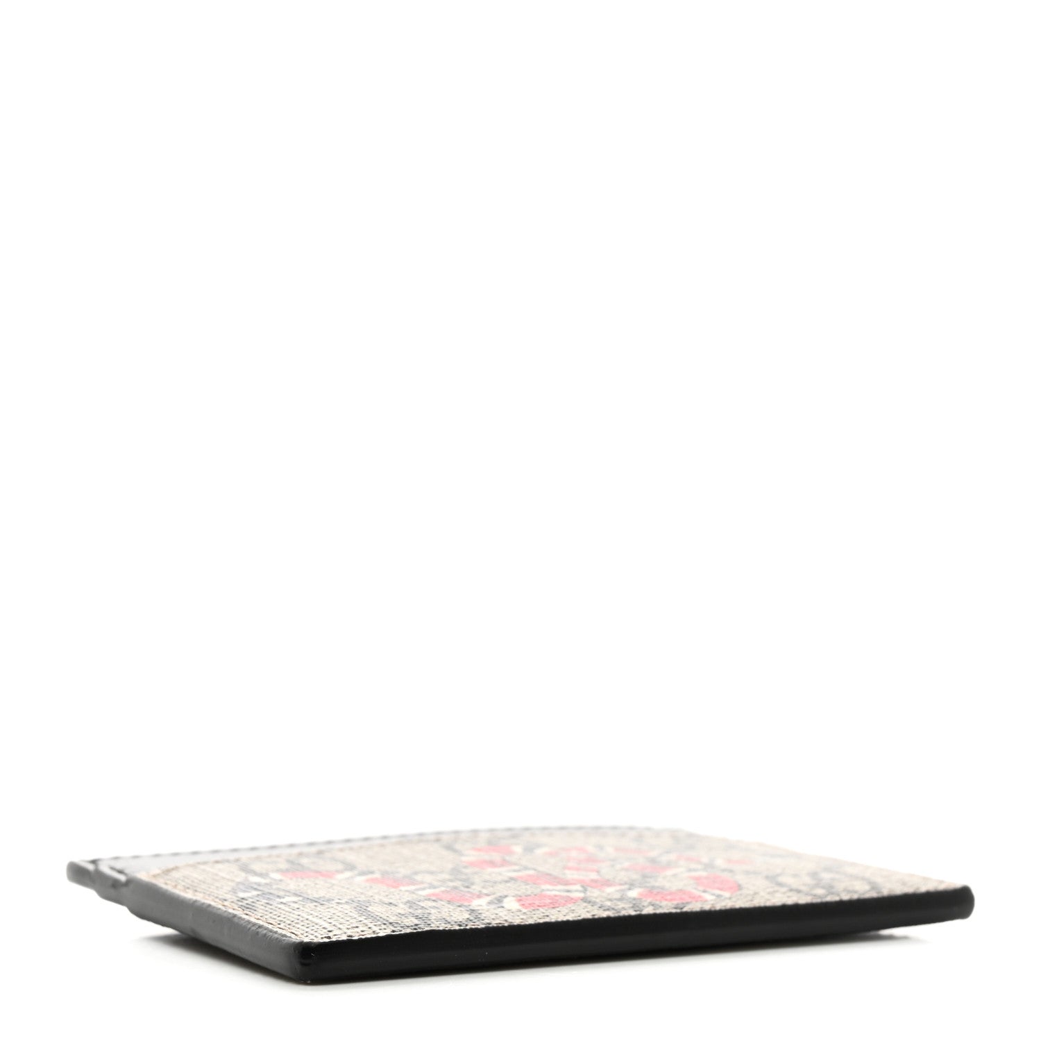 Gucci GG Supreme Monogram Kingsnake Card Holder Beige Black 4 of 6
