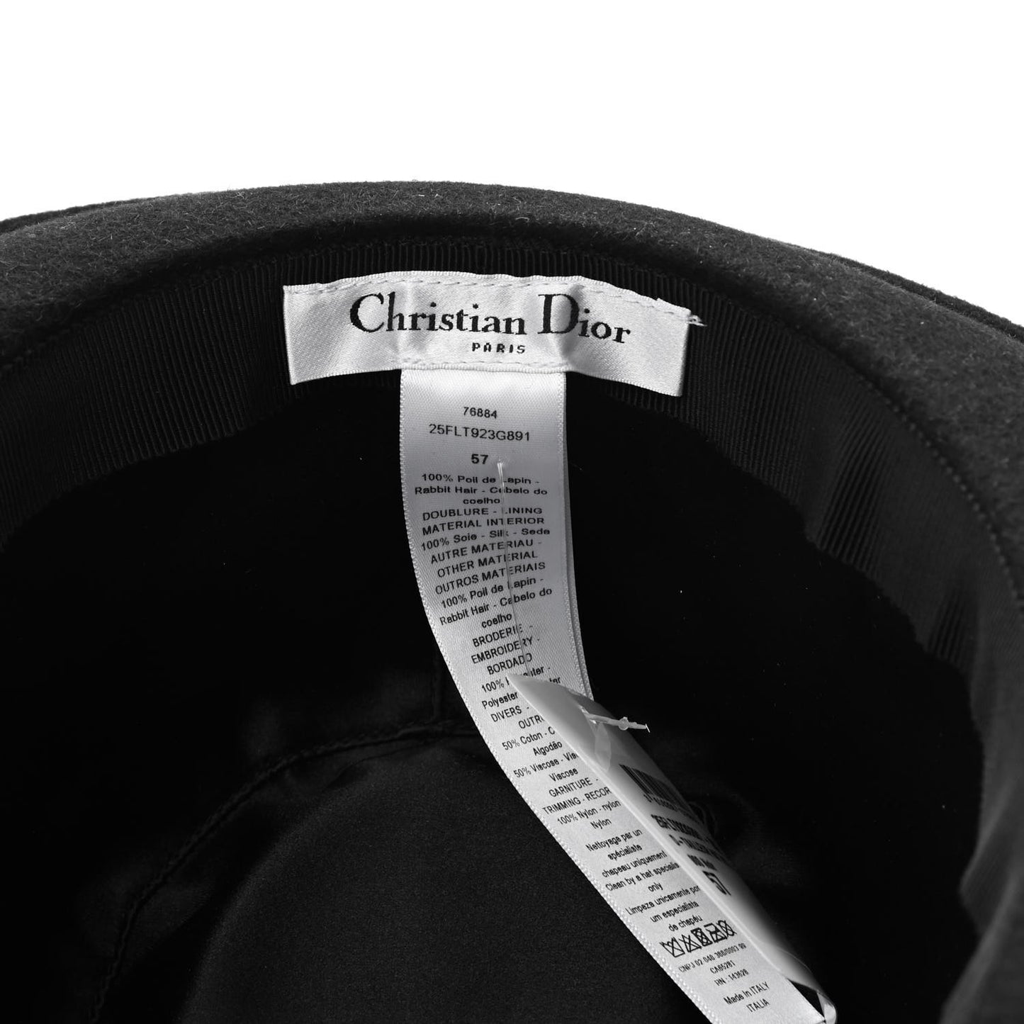 Rabbit Felt Veil Hat 57 Black