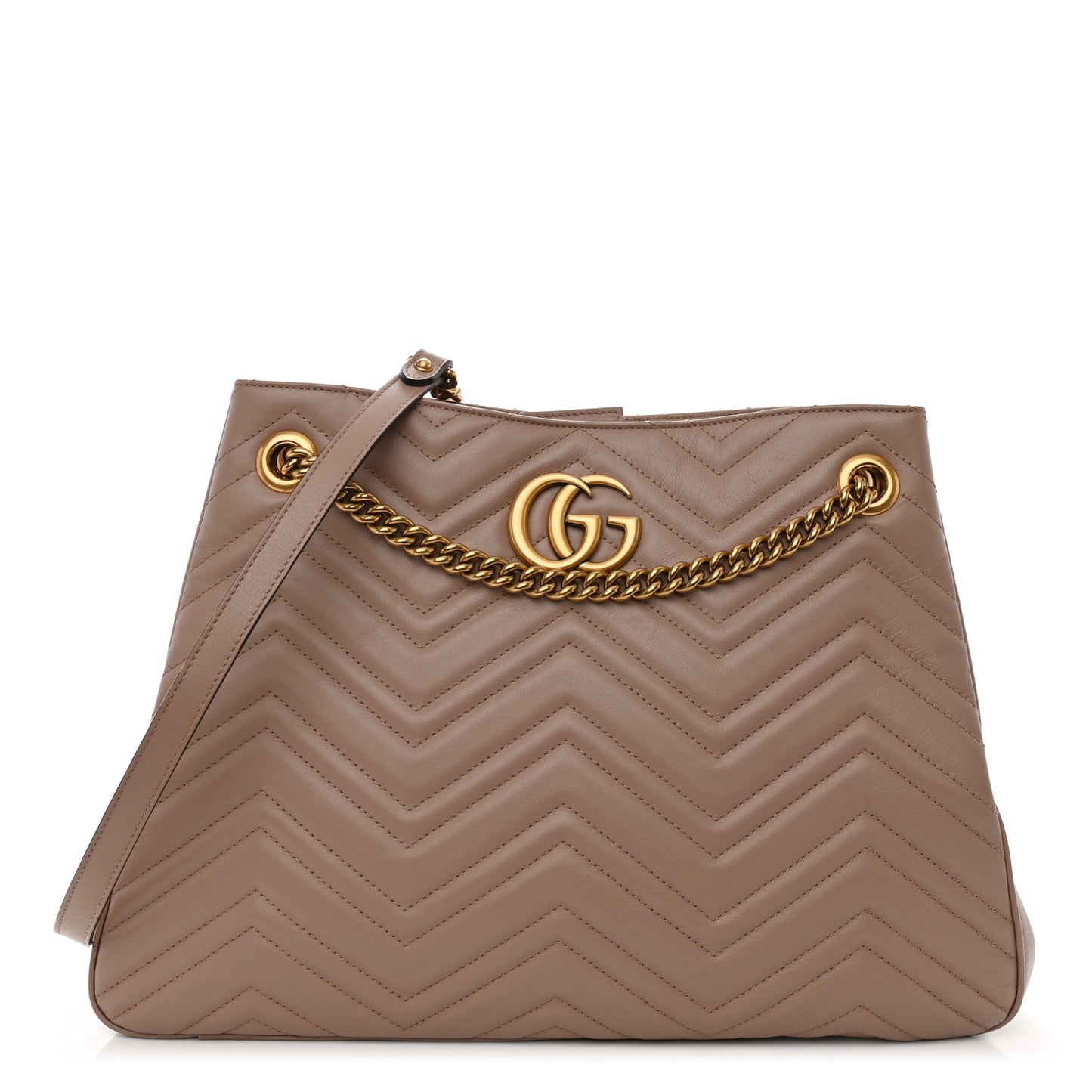 Calfskin Matelasse Medium GG Marmont Shoulder Tote Bag Porcelain Rose