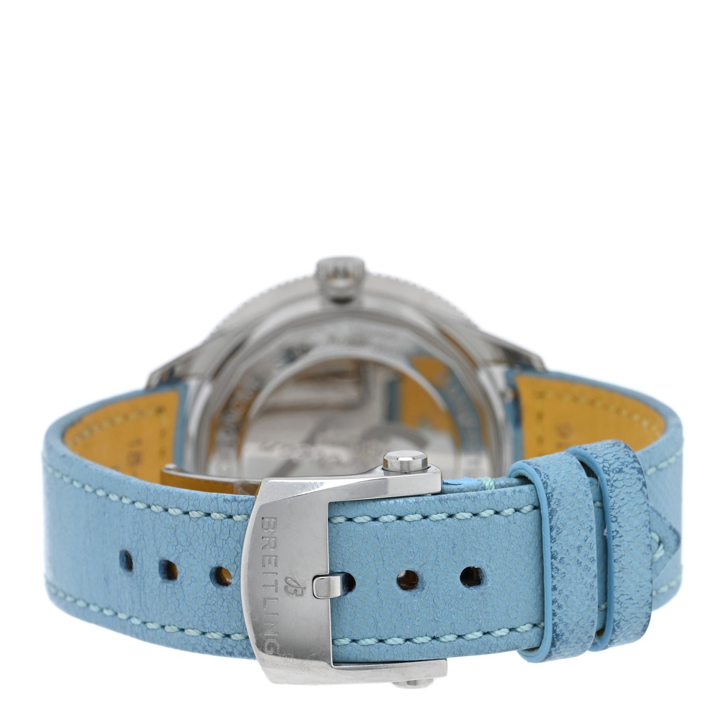 Stainless Steel Calfskin 38mm Superocean Heritage 57 Pastel Paradise Automatic Watch Blue A10340161C1X1