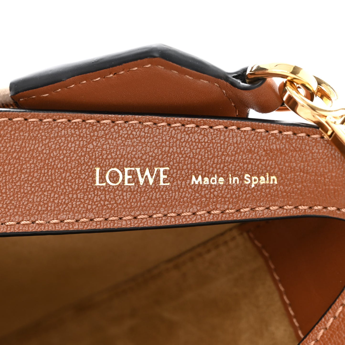 Satin Calfskin Jacquard Luna Bag Pecan