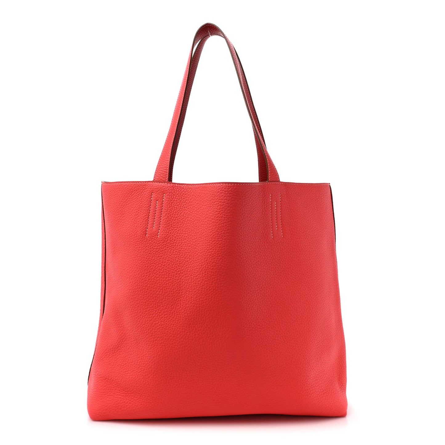 Taurillon Clemence Double Sens Reversible Tote 36 Rose Jaipur Bougainvillea