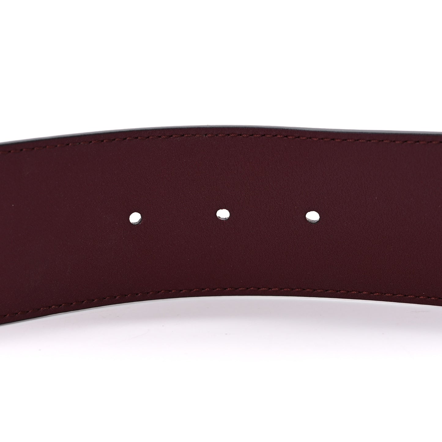 Calfskin Lizard Double G 50mm Belt 80 32 Vintage Bordeaux