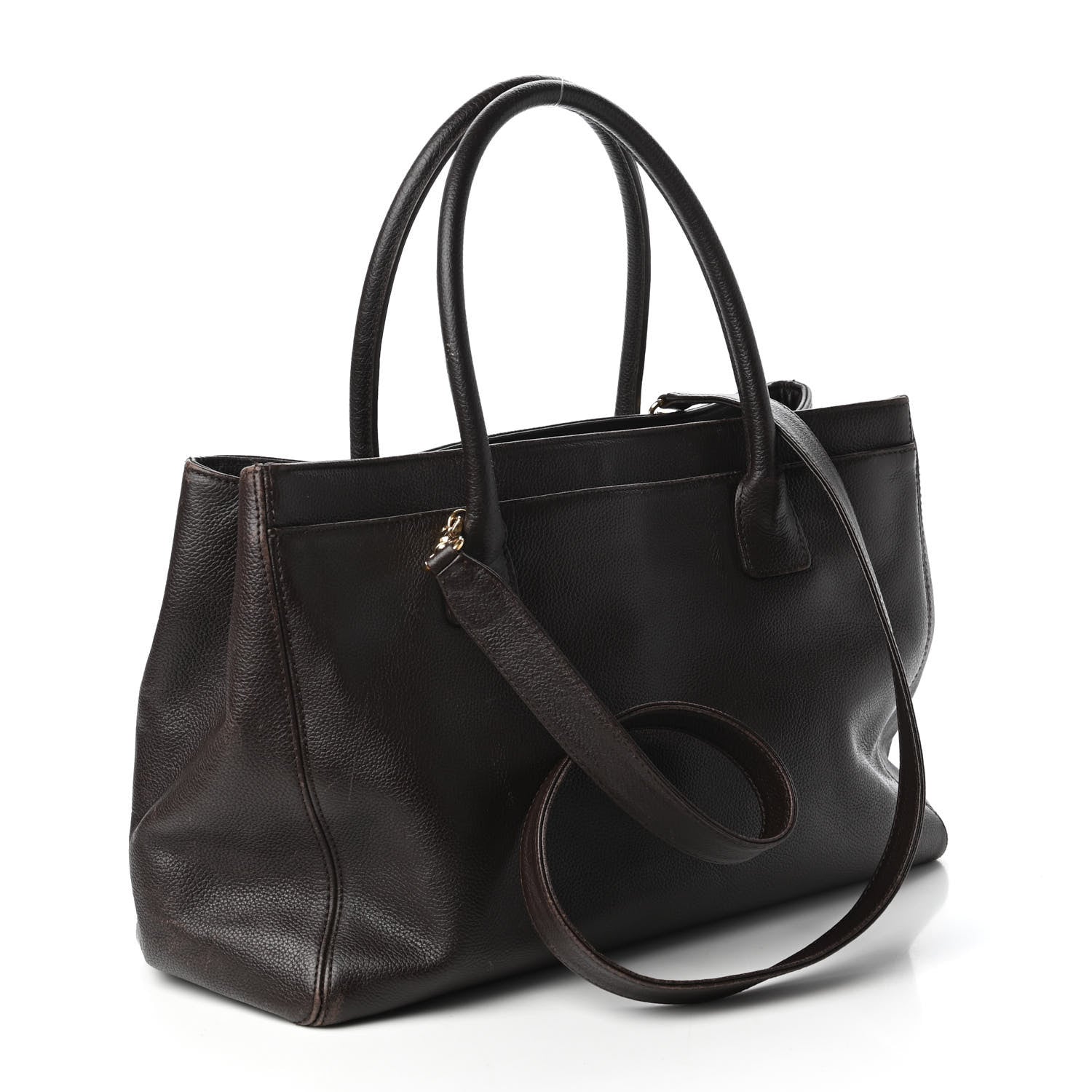 Chanel Calfskin Cerf Executive Shopper Tote Brown 3 of 12