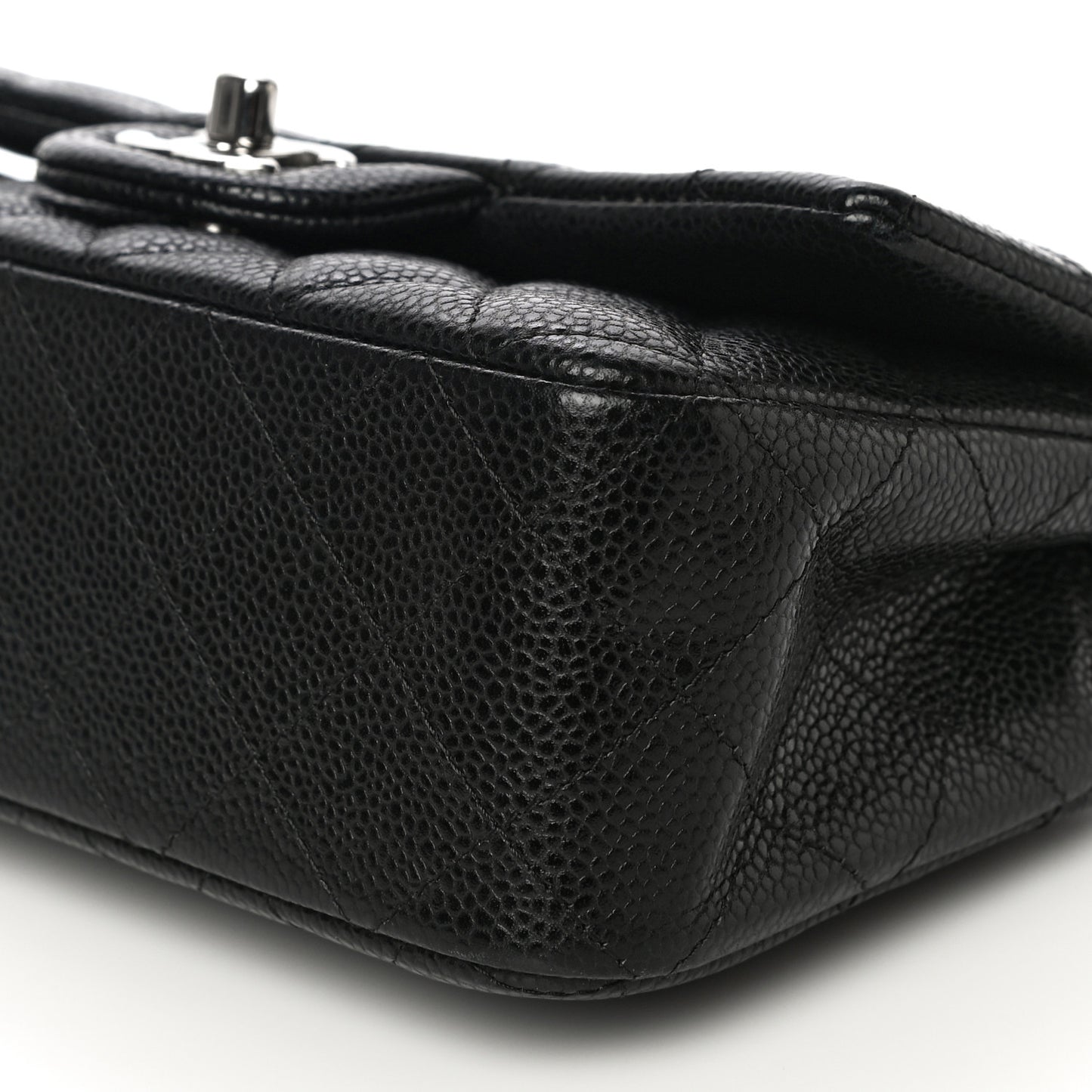 Caviar Quilted Mini Rectangular Flap Black