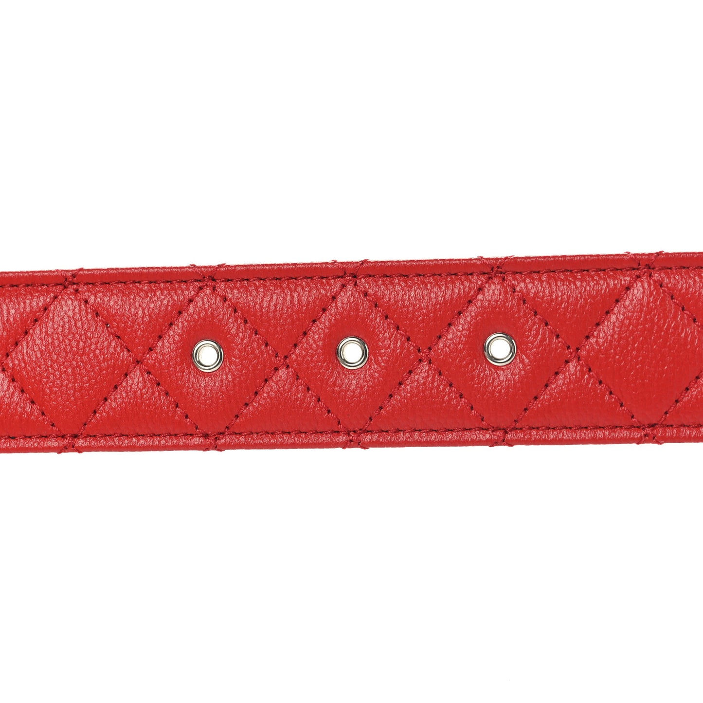 Caviar Quilted CC Chain Belt 85 34 Red